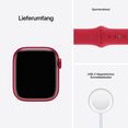 apple smartwatch watch series 7 gps, 41 mm rood