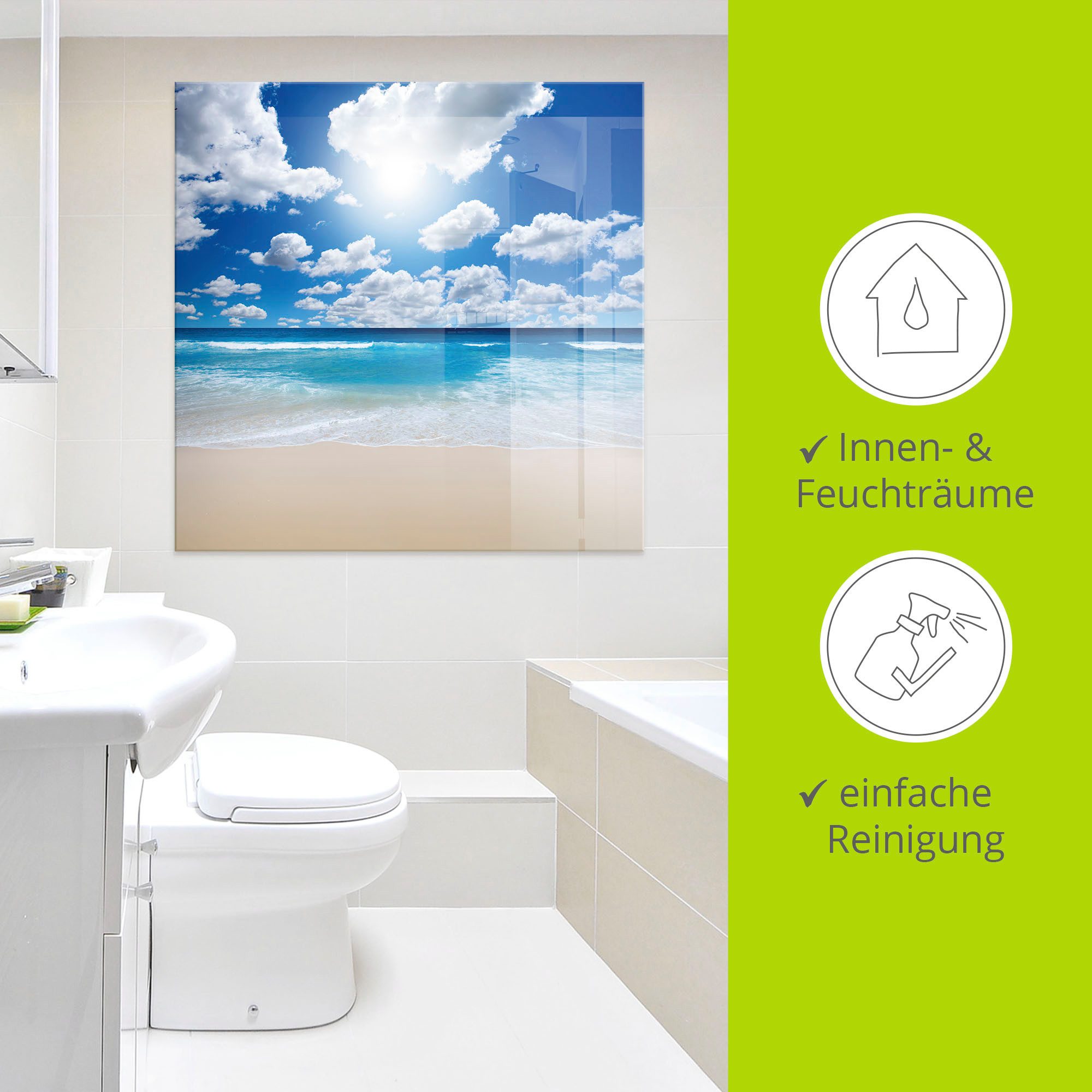 Artland Print op glas Groot strandlandschap in verschillende maten