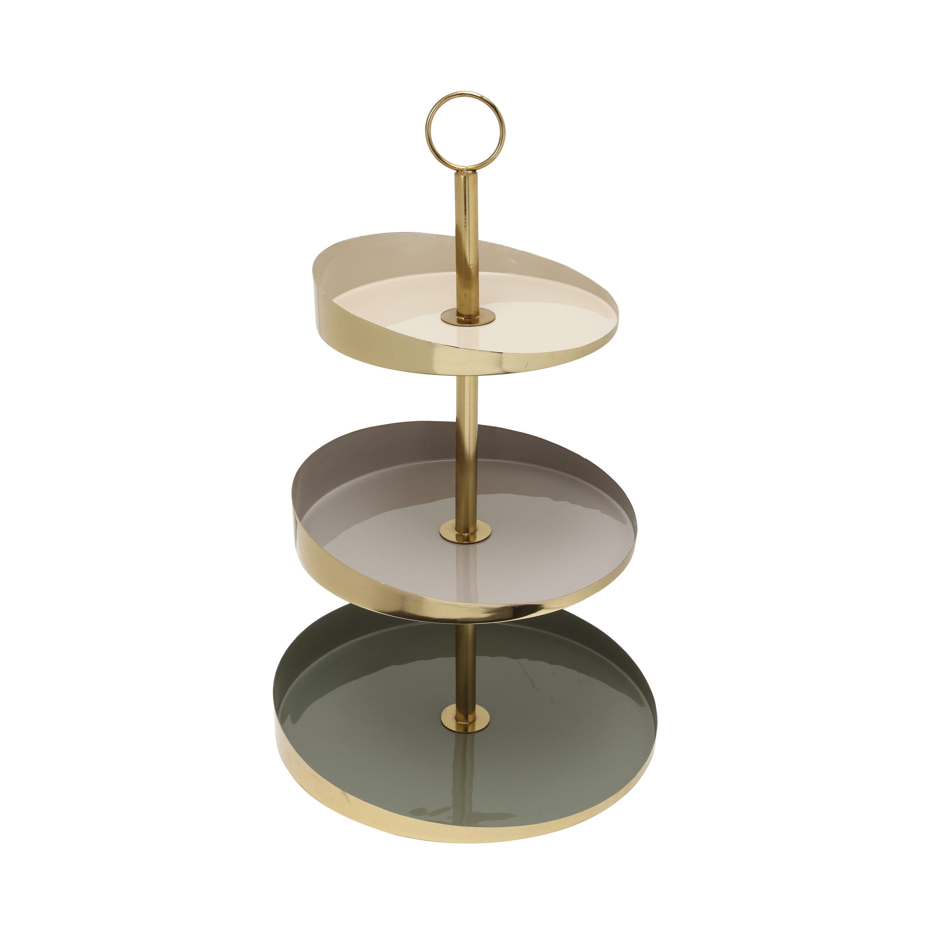 Kayoom Etagère Etagere Art Deco 2125 Handwerk, 3-laags serveerplateau van ijzer, kleurrijk gelakt