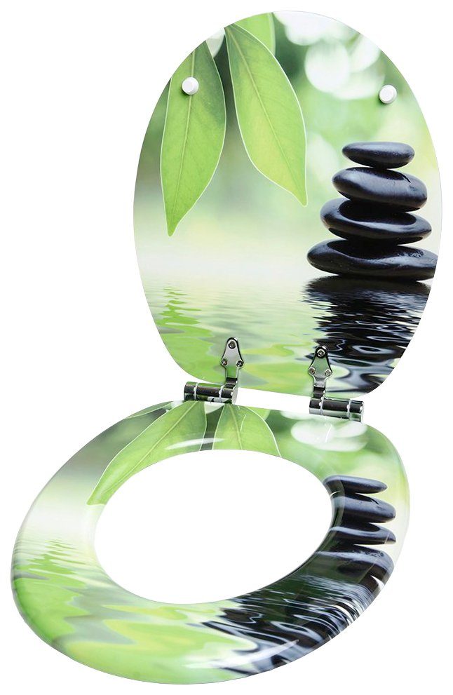 Sanilo Set badkameraccessoires Harmony bestaand uit toiletzitting, badmat en wastafelplug (complete set, 3-delig)