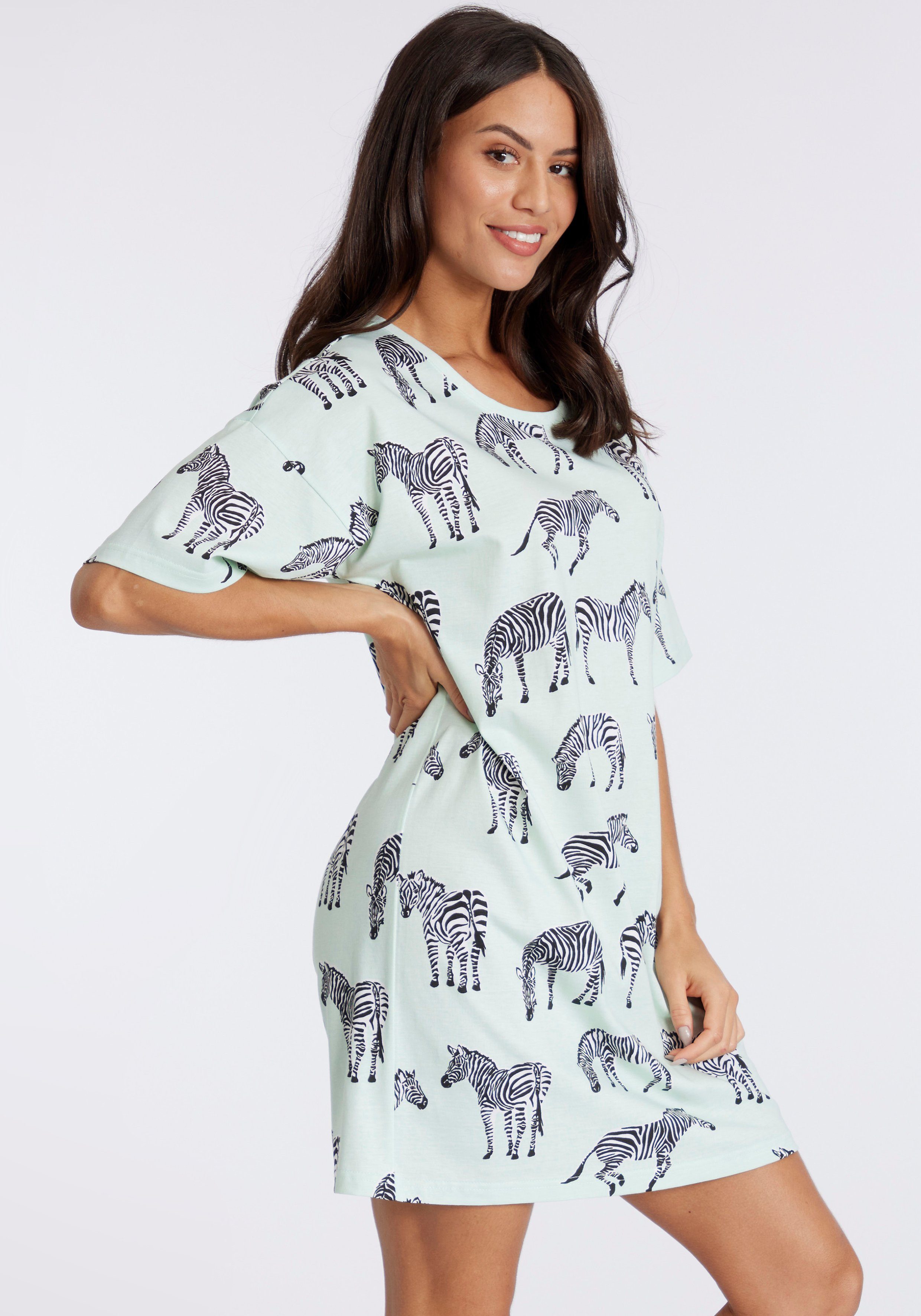 Vivance Dreams Nachthemd mt animal alloverprint