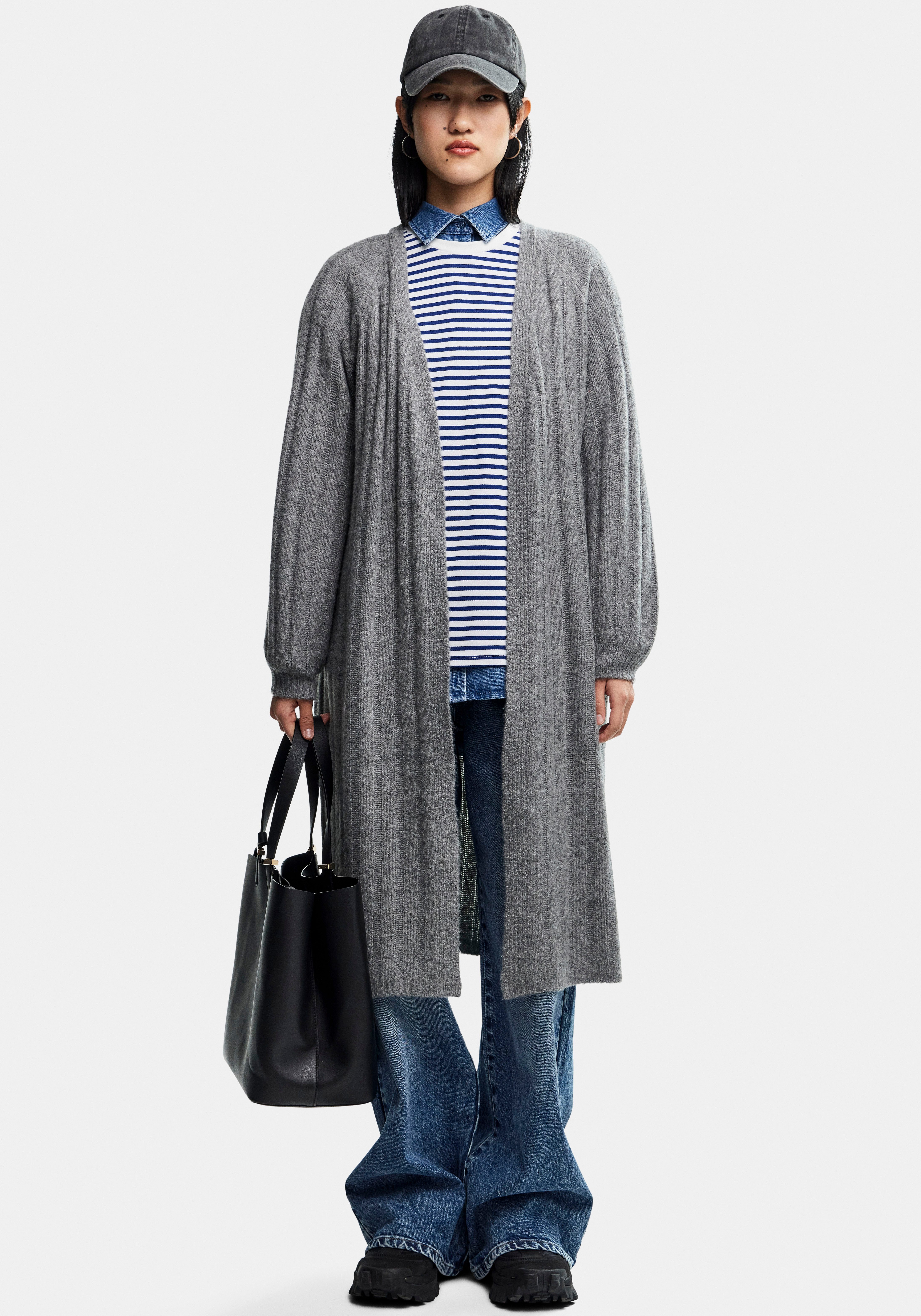 pieces Vest PCMAGGY LS LONG KNIT CARDIGAN NOOS BC
