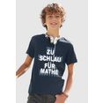 kidsworld t-shirt zu schlau fuer mathe blauw