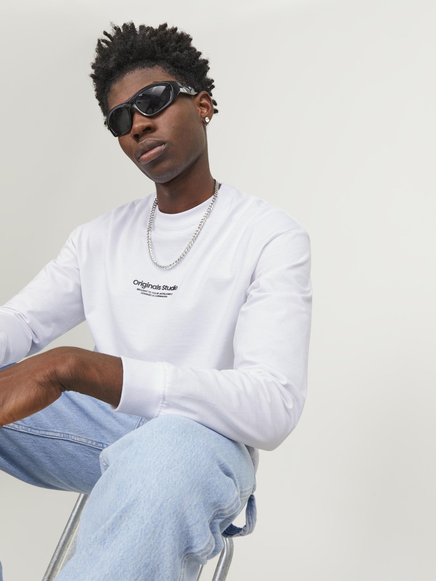 Jack & Jones Shirt met lange mouwen JORVESTERBRO TEE LS CREW NECK NOOS