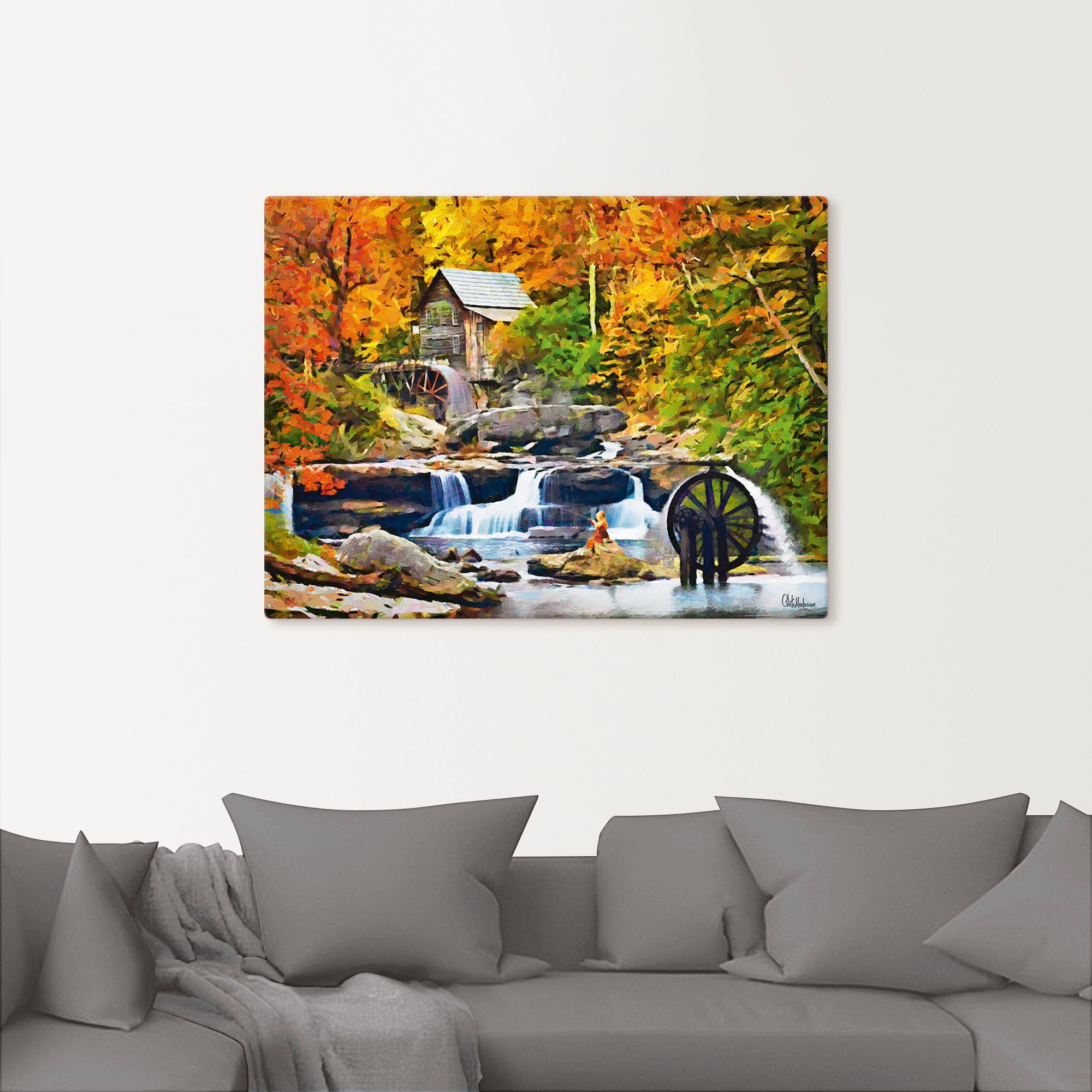 Artland Artprint op linnen Amerikaanse beroemde molen