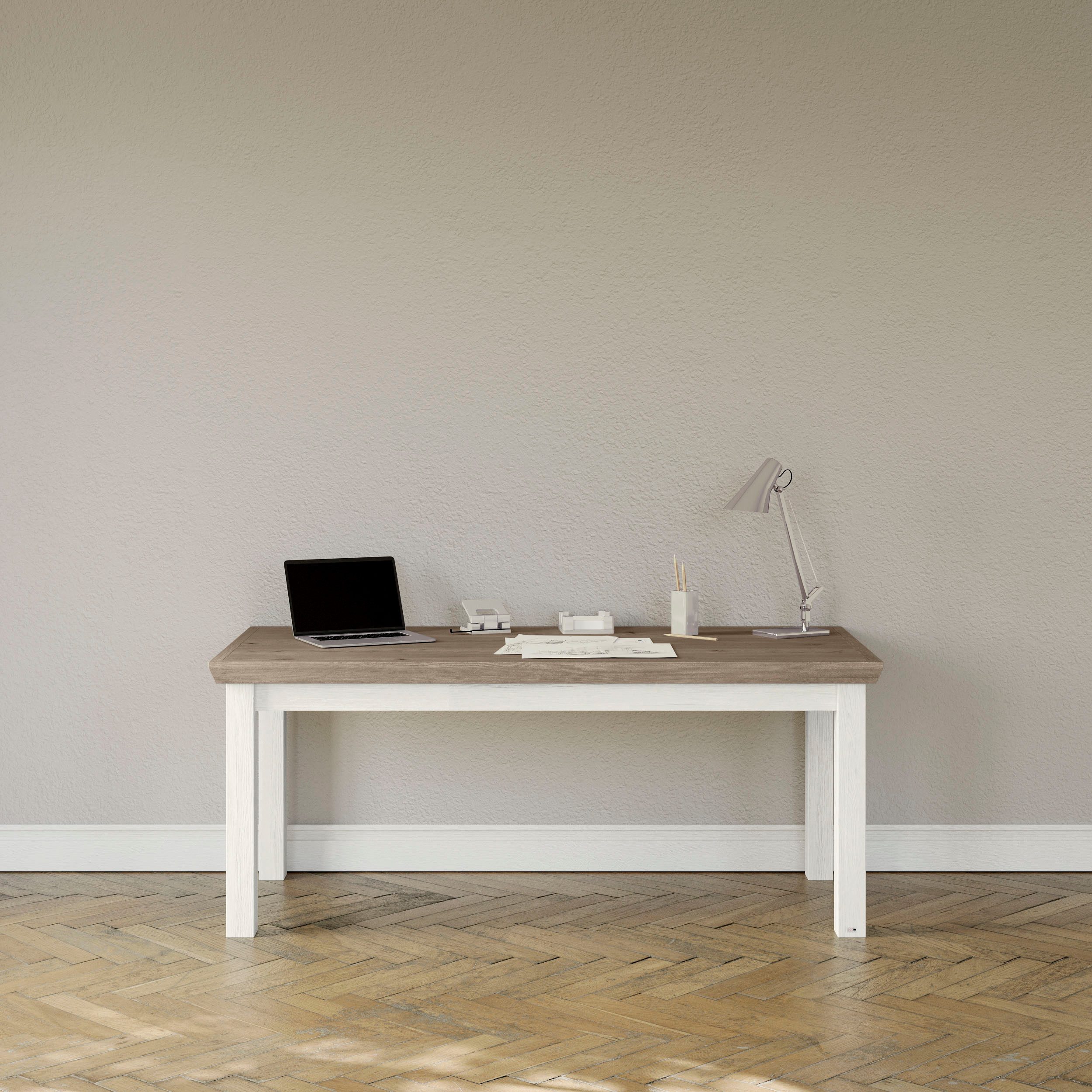 set one by Musterring Bureau York In landhuisstijl, verkrijgbaar in 3 kleuren, breedte 180 cm bureaus wit