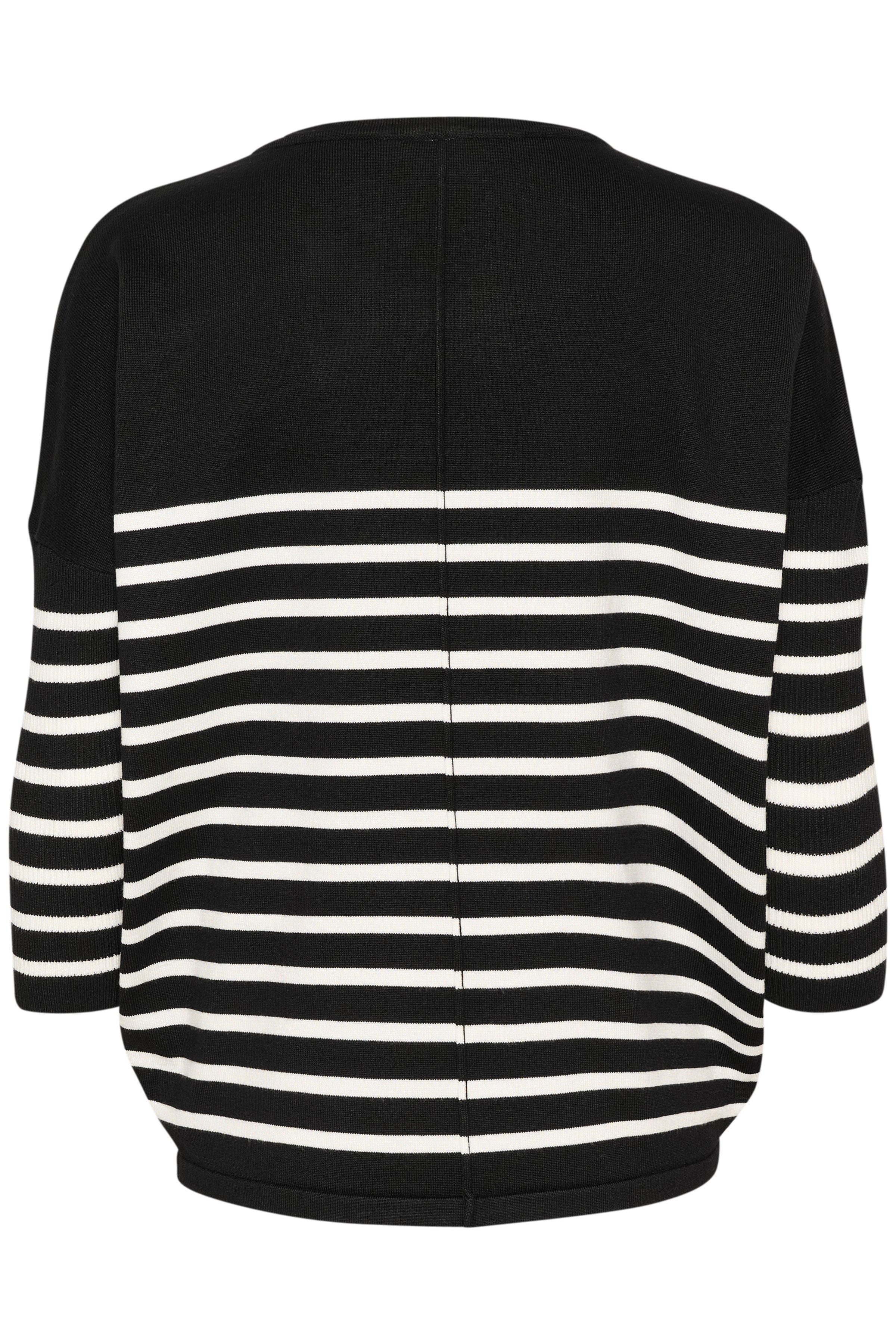Saint Tropez Gebreide trui MilaSZ R-neck Stripe