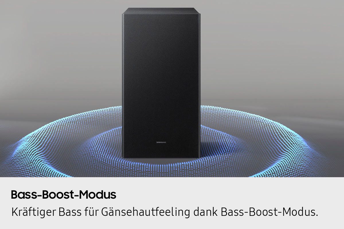 Samsung Soundbar HW-B460GF/ZG soundbar 2.1-kanaal geluidssysteem, dolby audio i dts virtual:x, bass-boost-modus