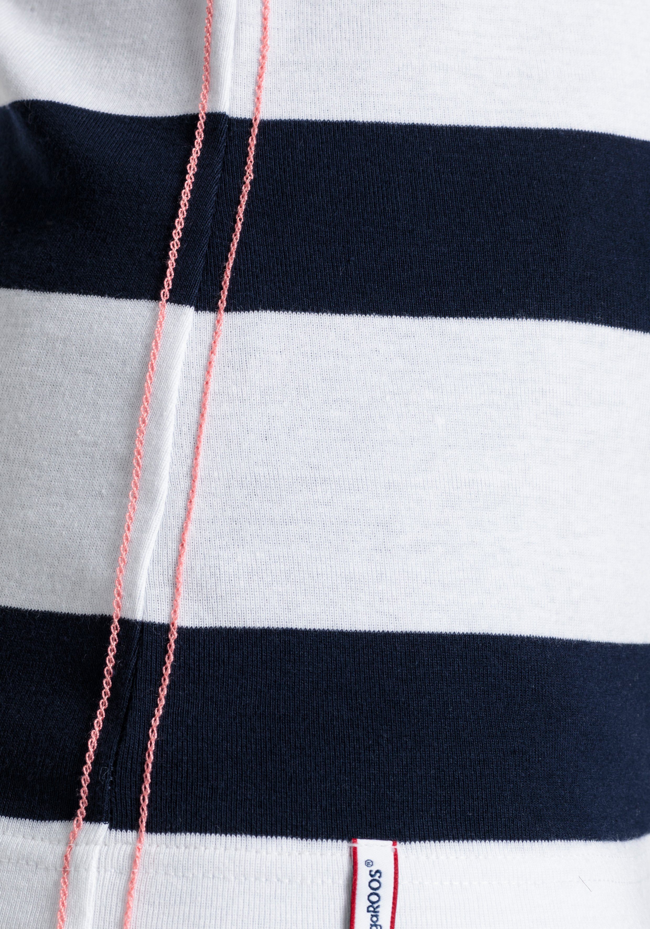 KangaROOS Shirt met lange mouwen Lange mouwen, zeer figuurvolgende pasvorm, van 100% katoen