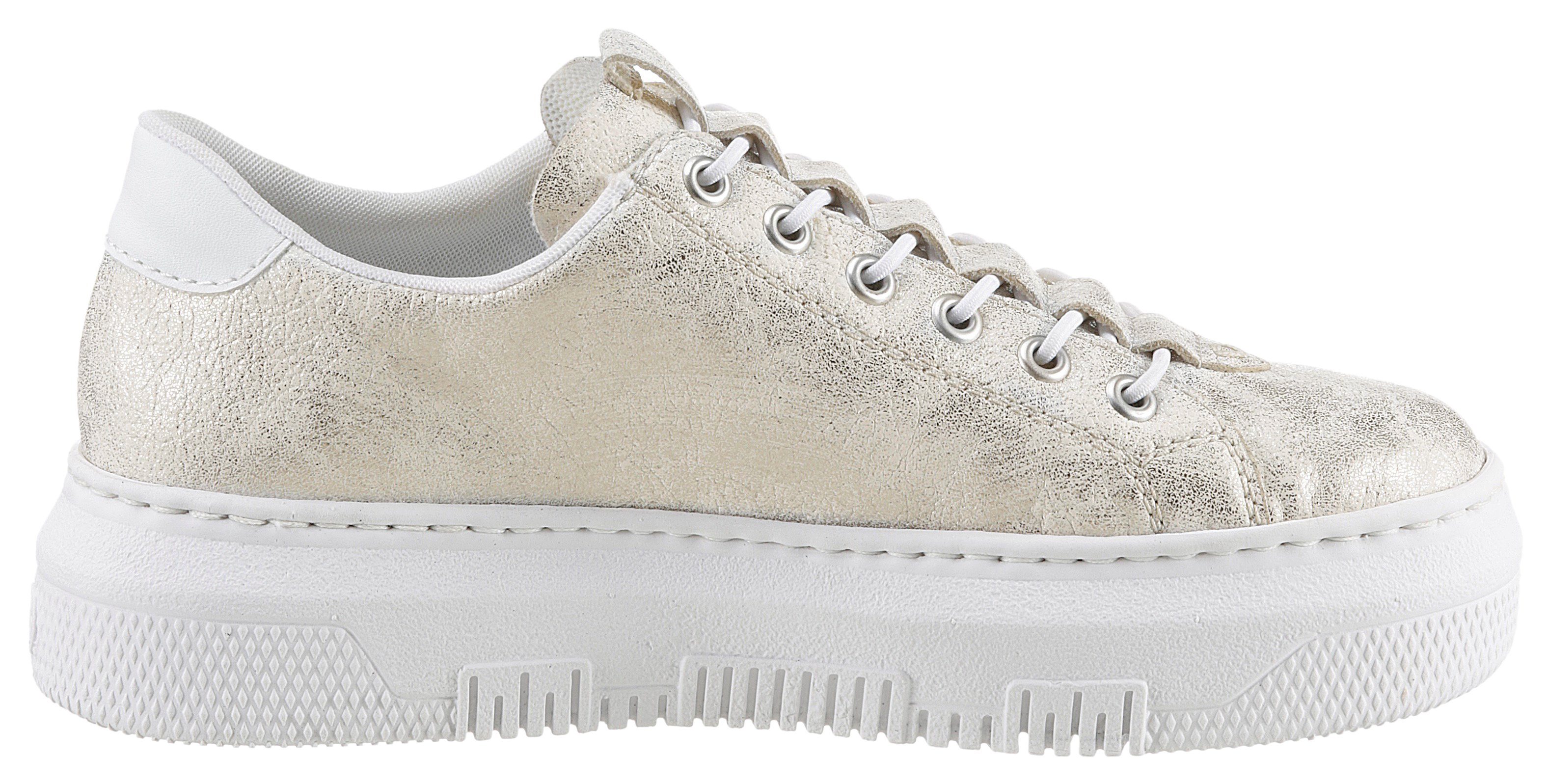 Rieker Plateausneakers Sneaker, slip-on sneaker, slipper met schachtvoering