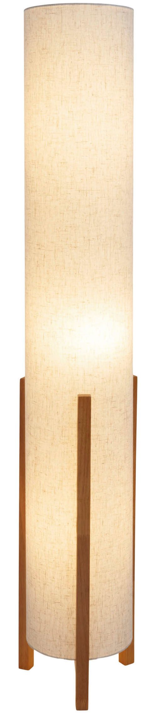 näve Staande lamp Matida 1xe27 excl., houten frame, textielkap natuur, h: ca. 32cm, d: ca. 22cm (1 stuk)
