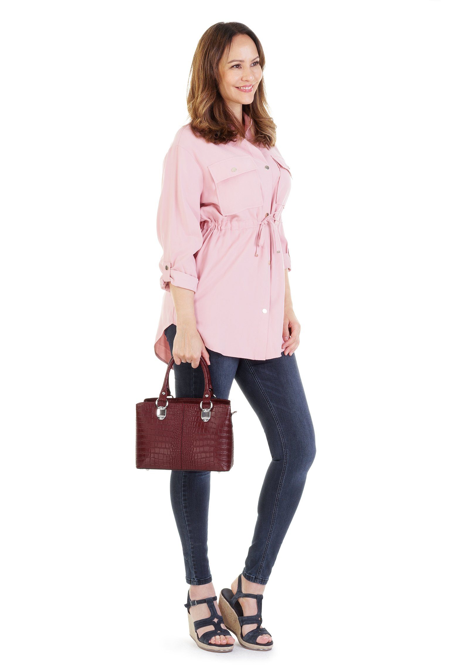 Cluty Schoudertas echt leer, made in italy