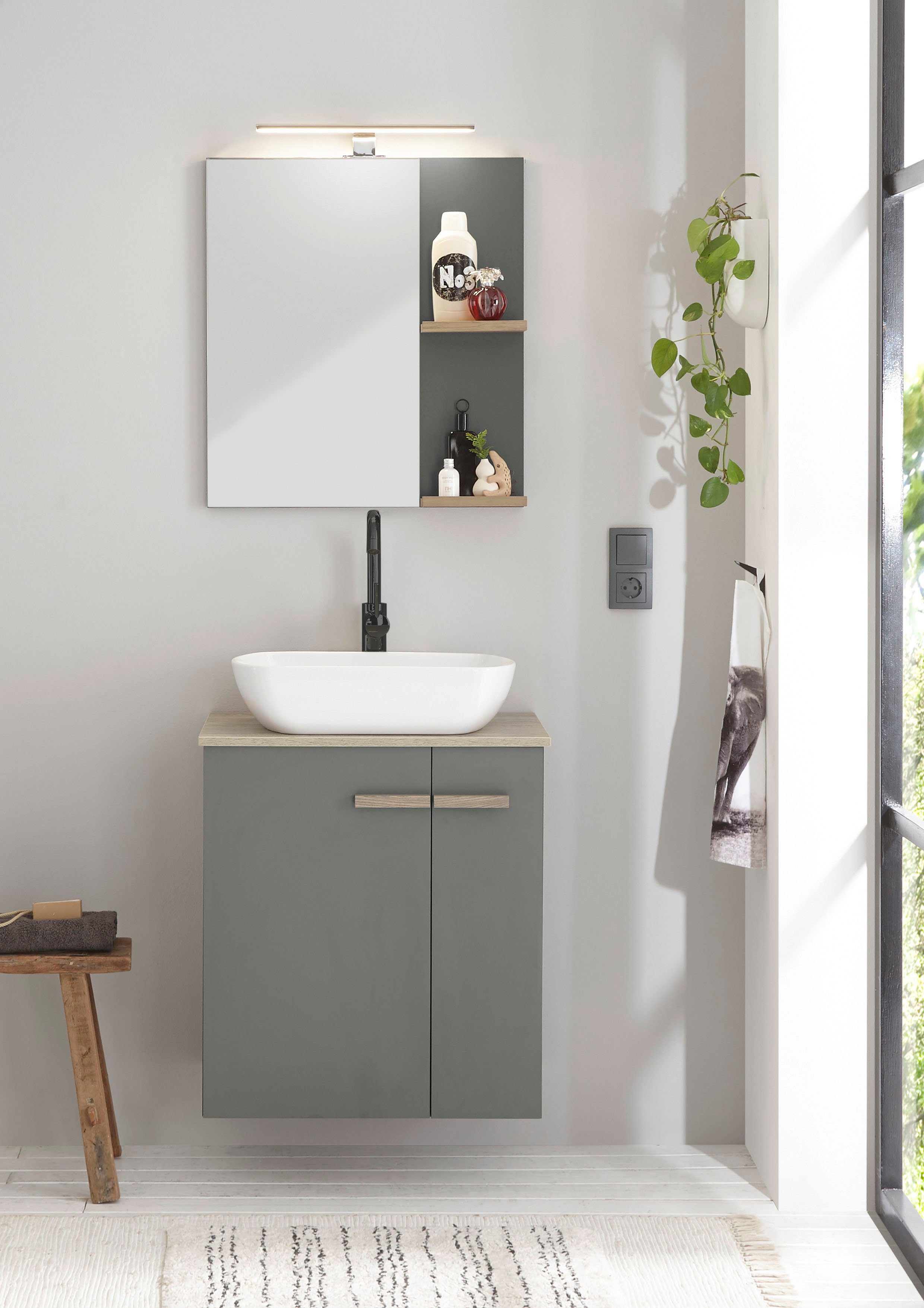 Places of Style Badkamerserie SOLiD, badkamermeubelset, badkamer in modern ontwerp, 2-delige badkamer (2-delig)