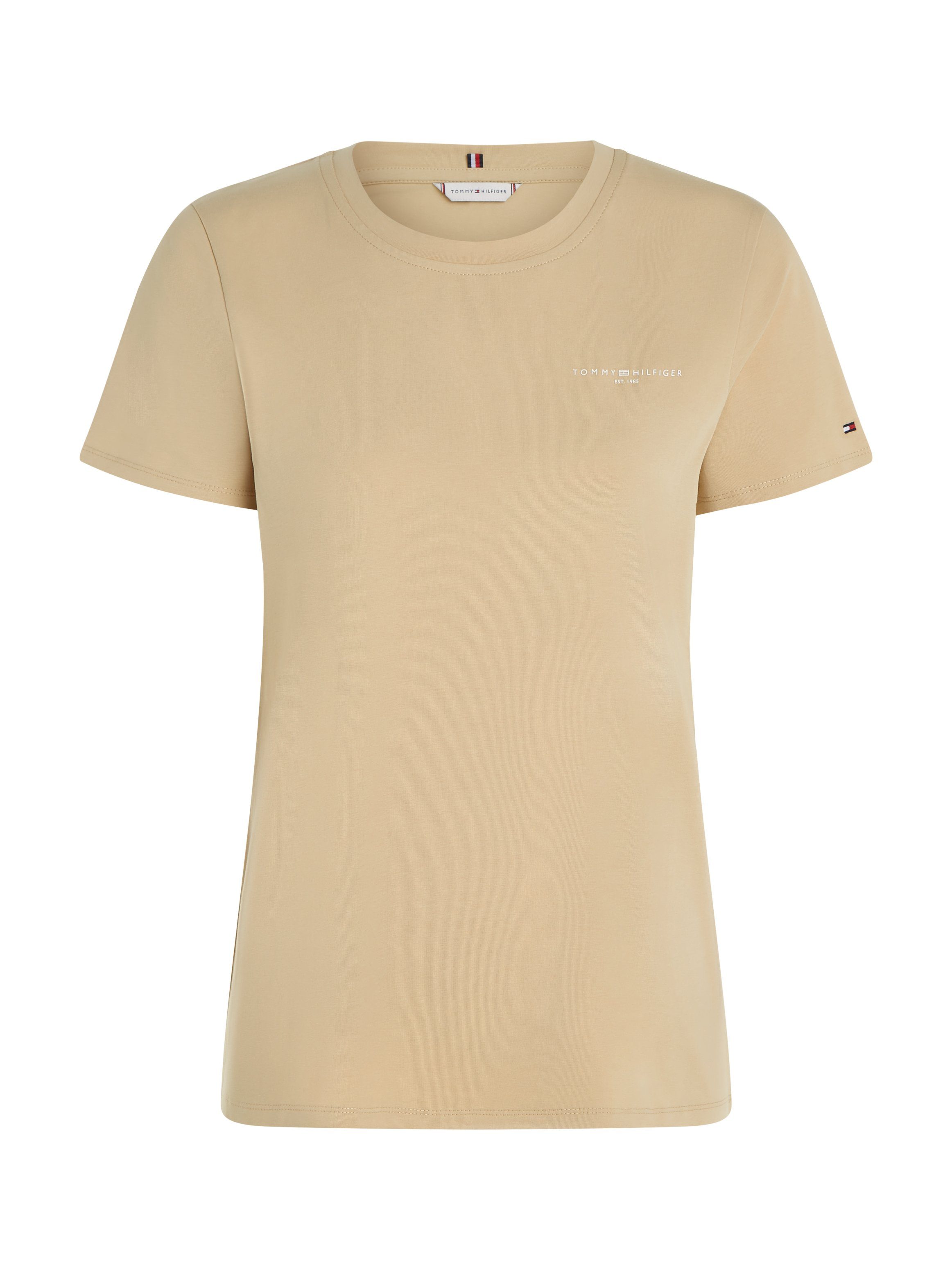 Tommy Hilfiger Shirt met ronde hals 1985 REG MINI CORP LOGO C-NK SS met logo en borduursel