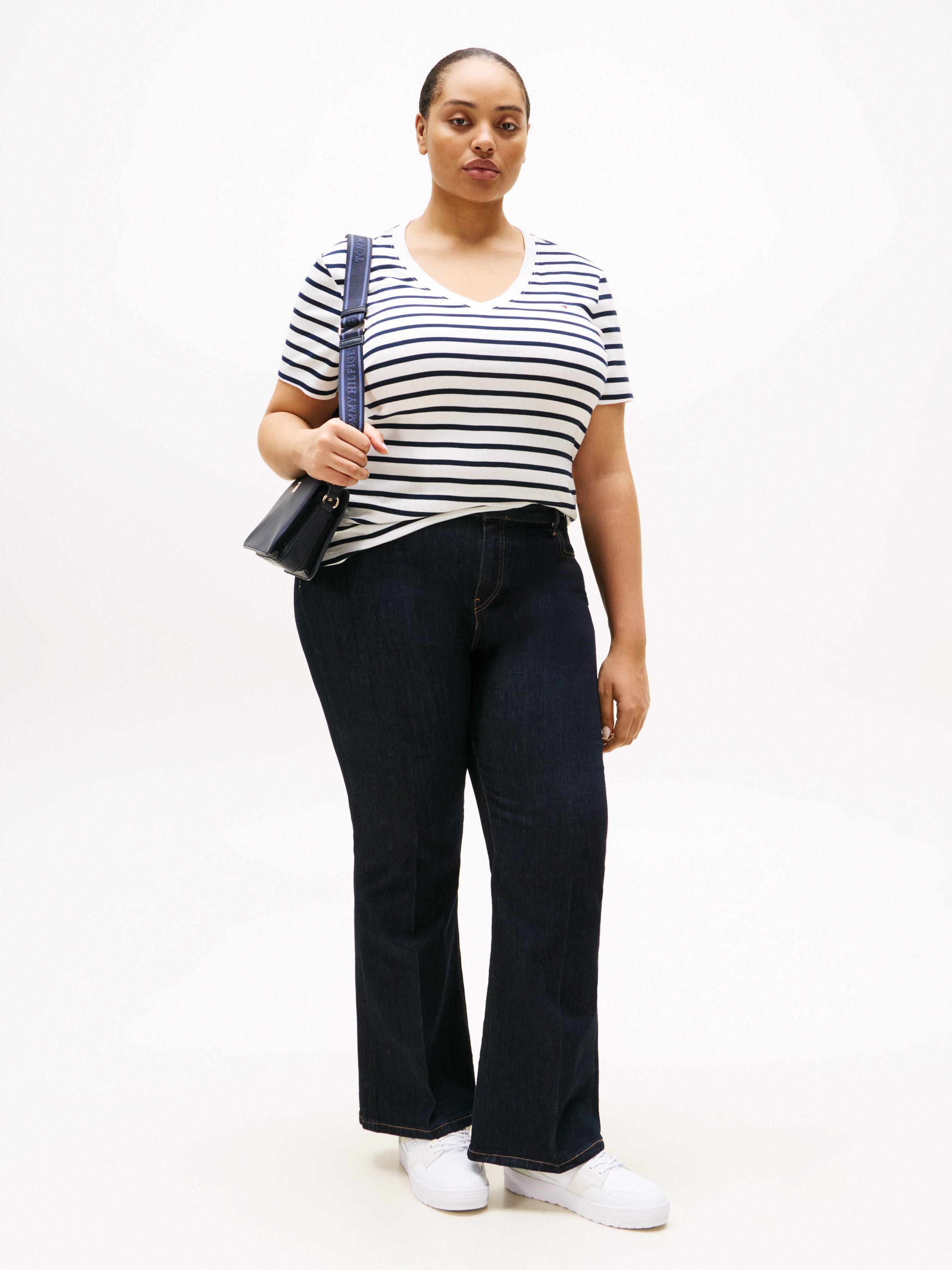 Tommy Hilfiger Curve Shirt met V-hals CRV SLIM CODY V-NK SS