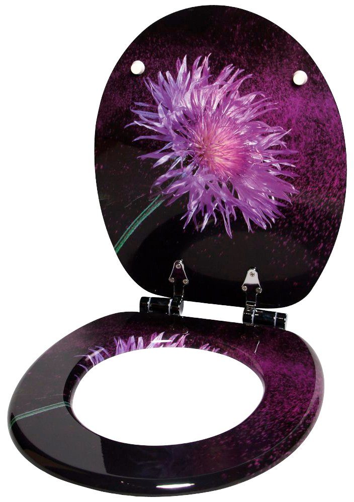 Sanilo Toiletzitting Purple Dust met soft-closemechanisme