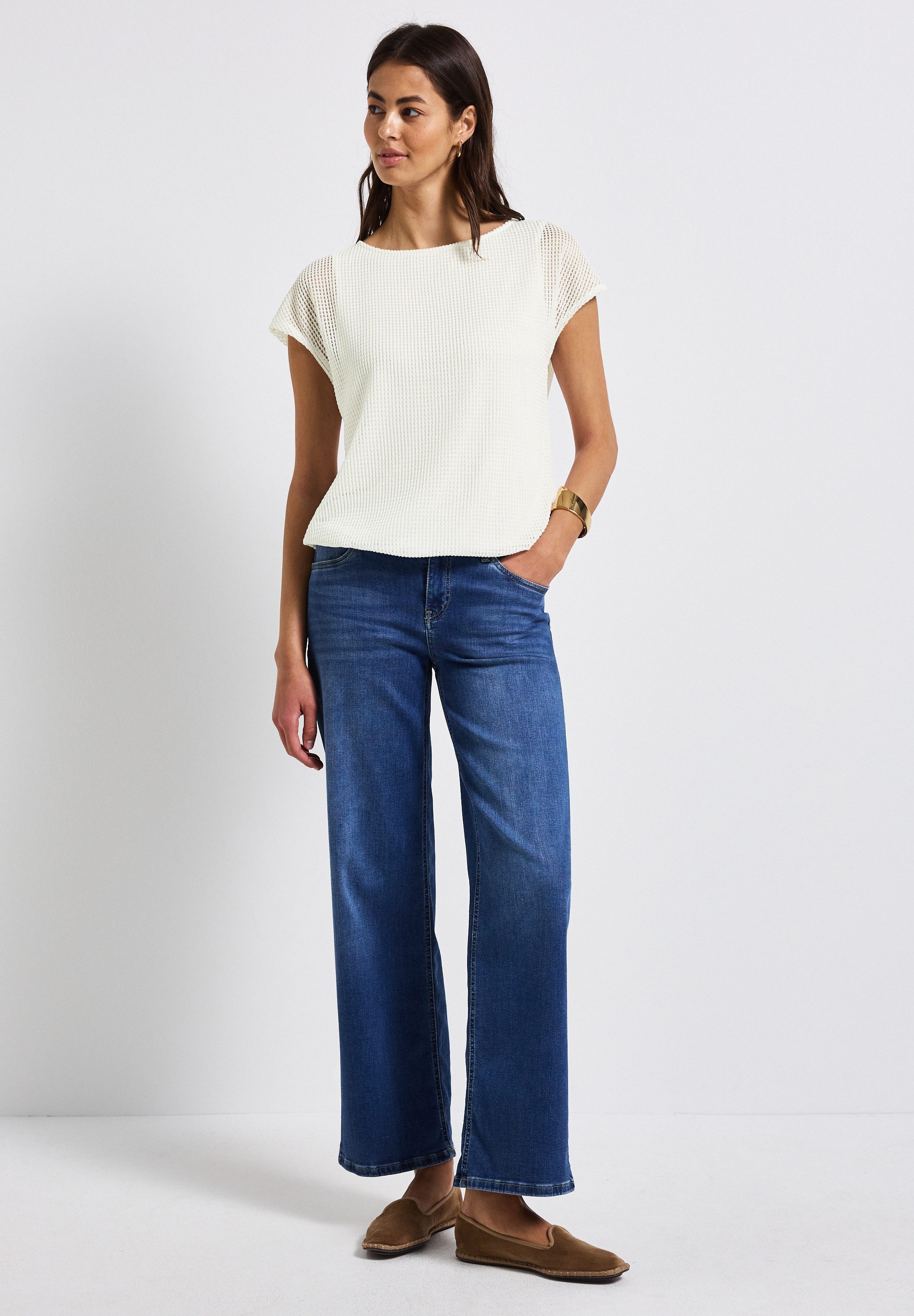 STREET ONE 2-in-1-shirt in mesk look