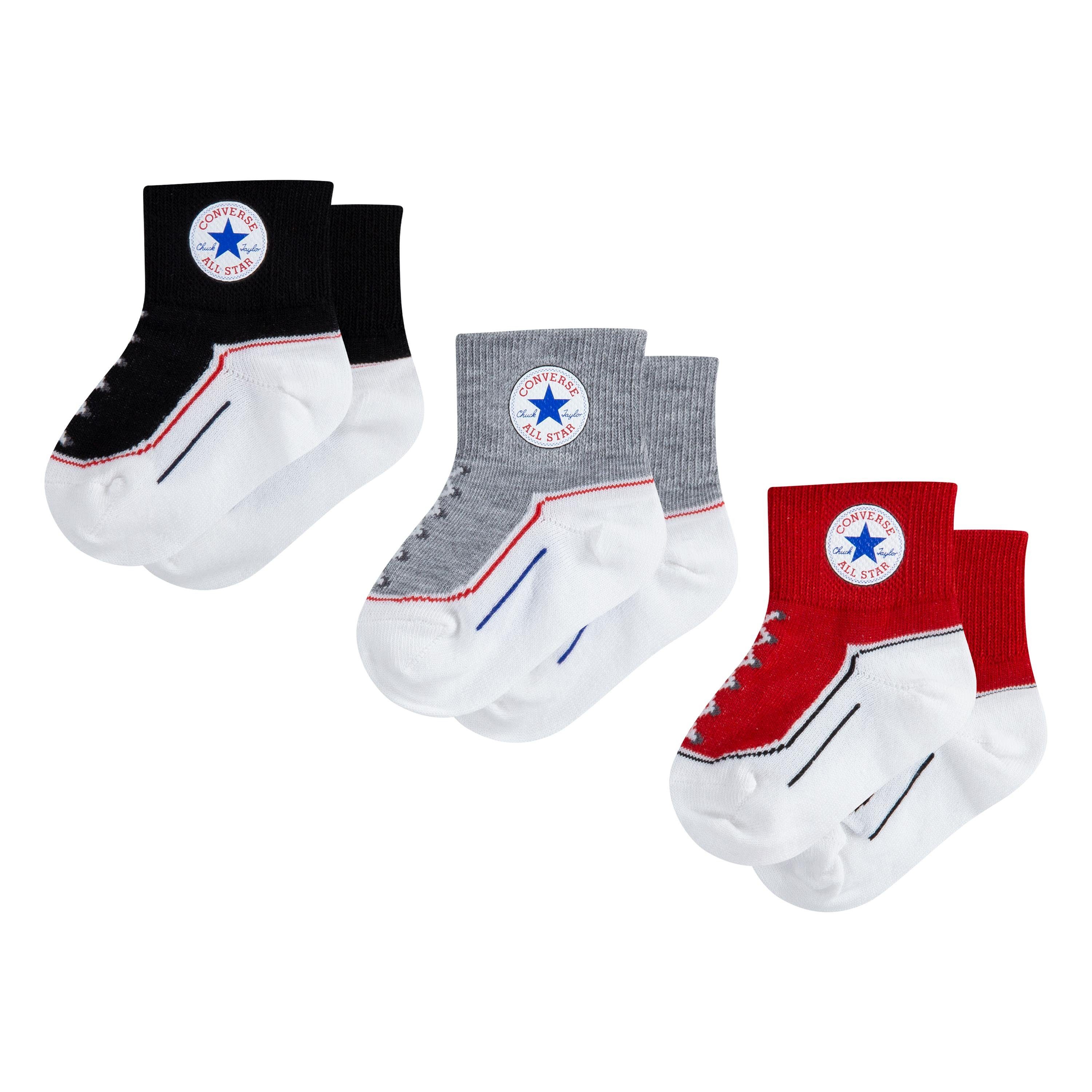 Converse Sportsokken CHUCK INFANT TODDLER QUARTER 3PK (3 paar)