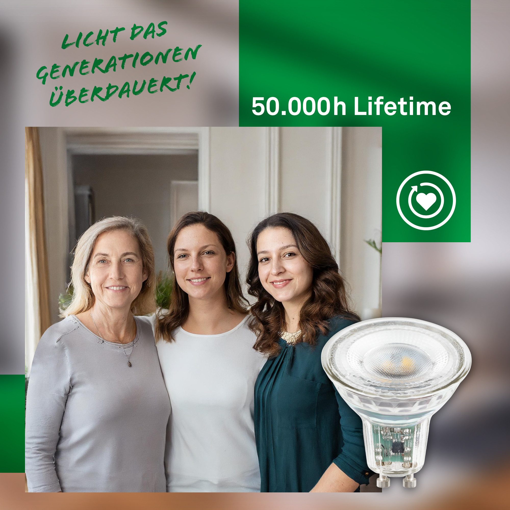 Briloner Leuchten Led-verlichting Ultra-efficiënte GU10 lichtbron EEK A, 2-pack, GU10