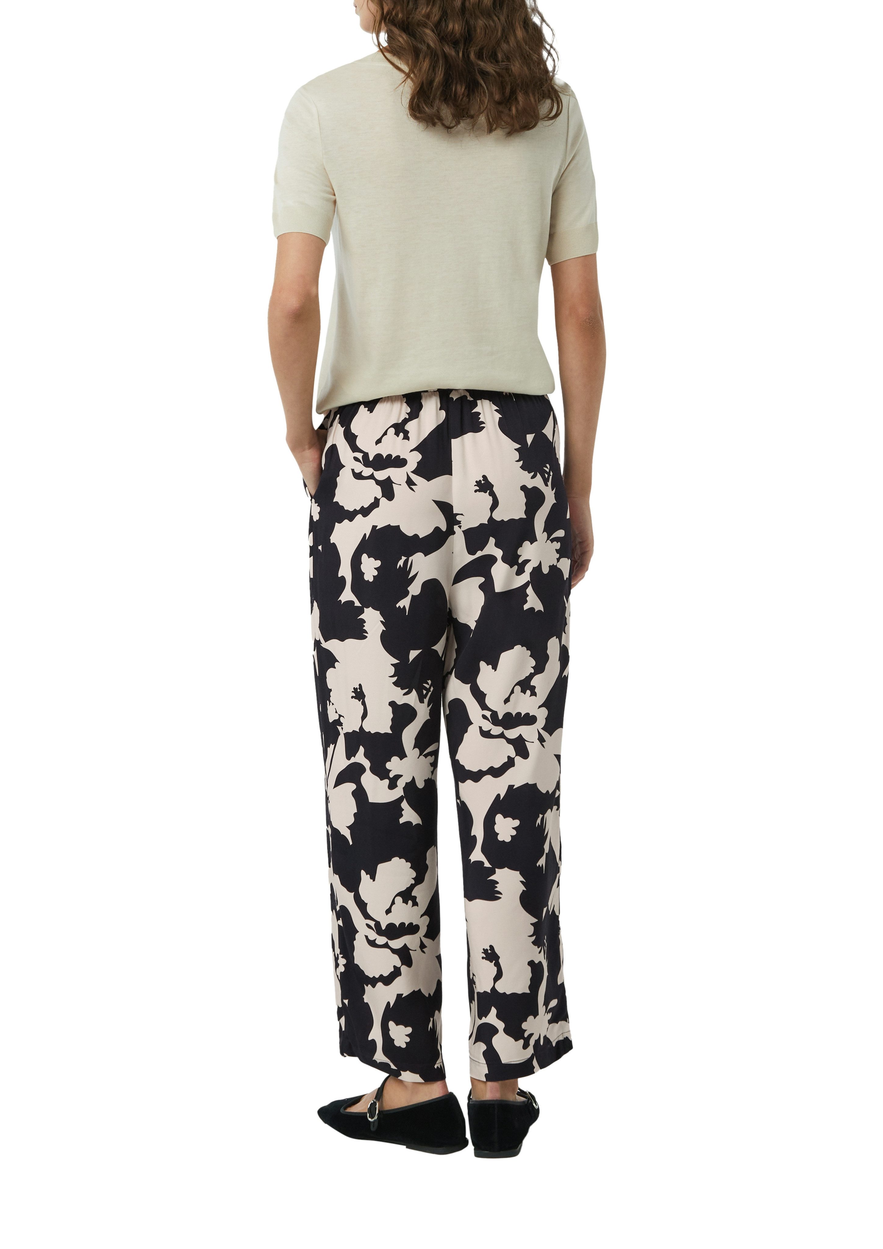 Comma Relaxbroek met print all-over