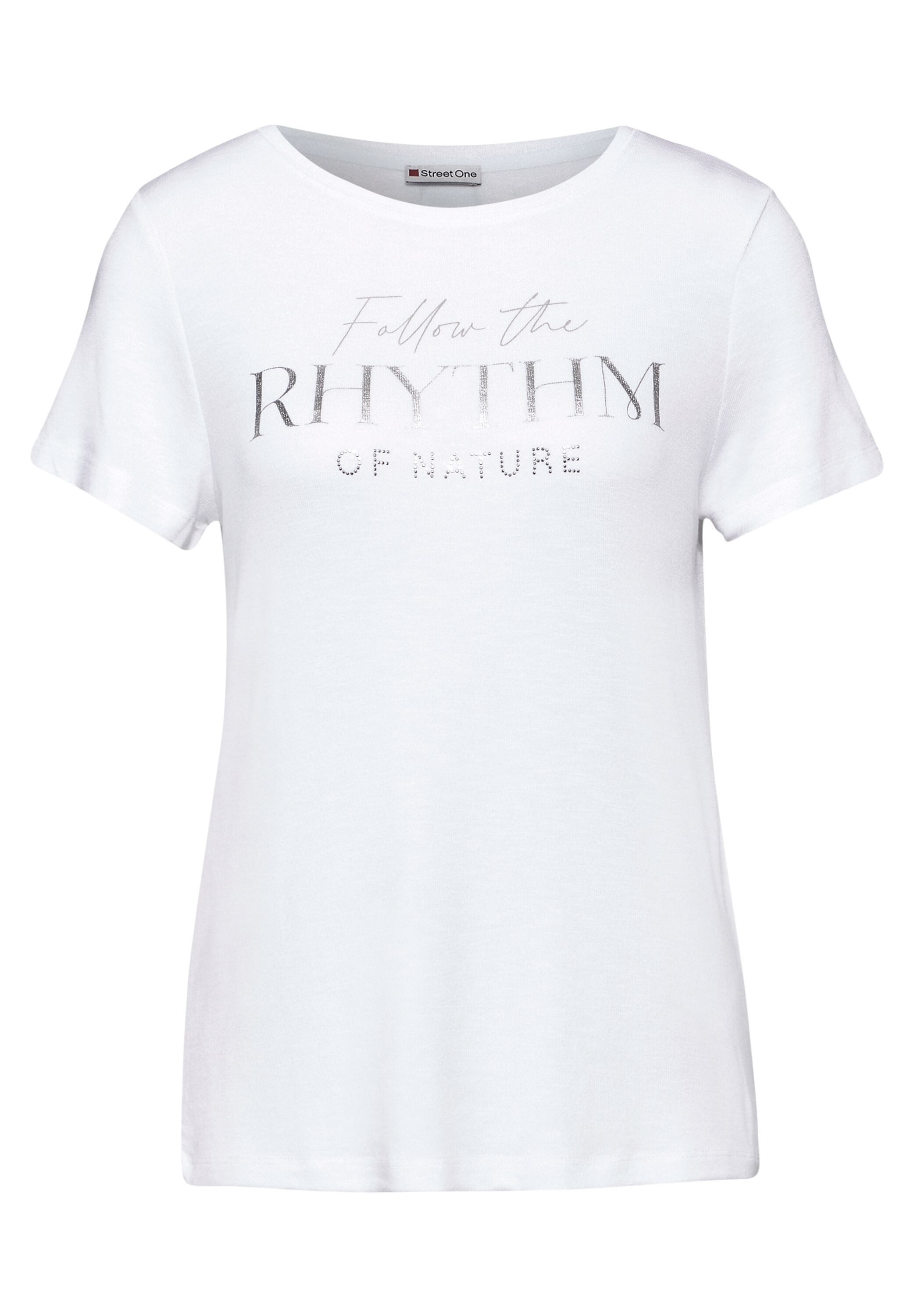 STREET ONE Shirt met ronde hals RHYTHM met belettering