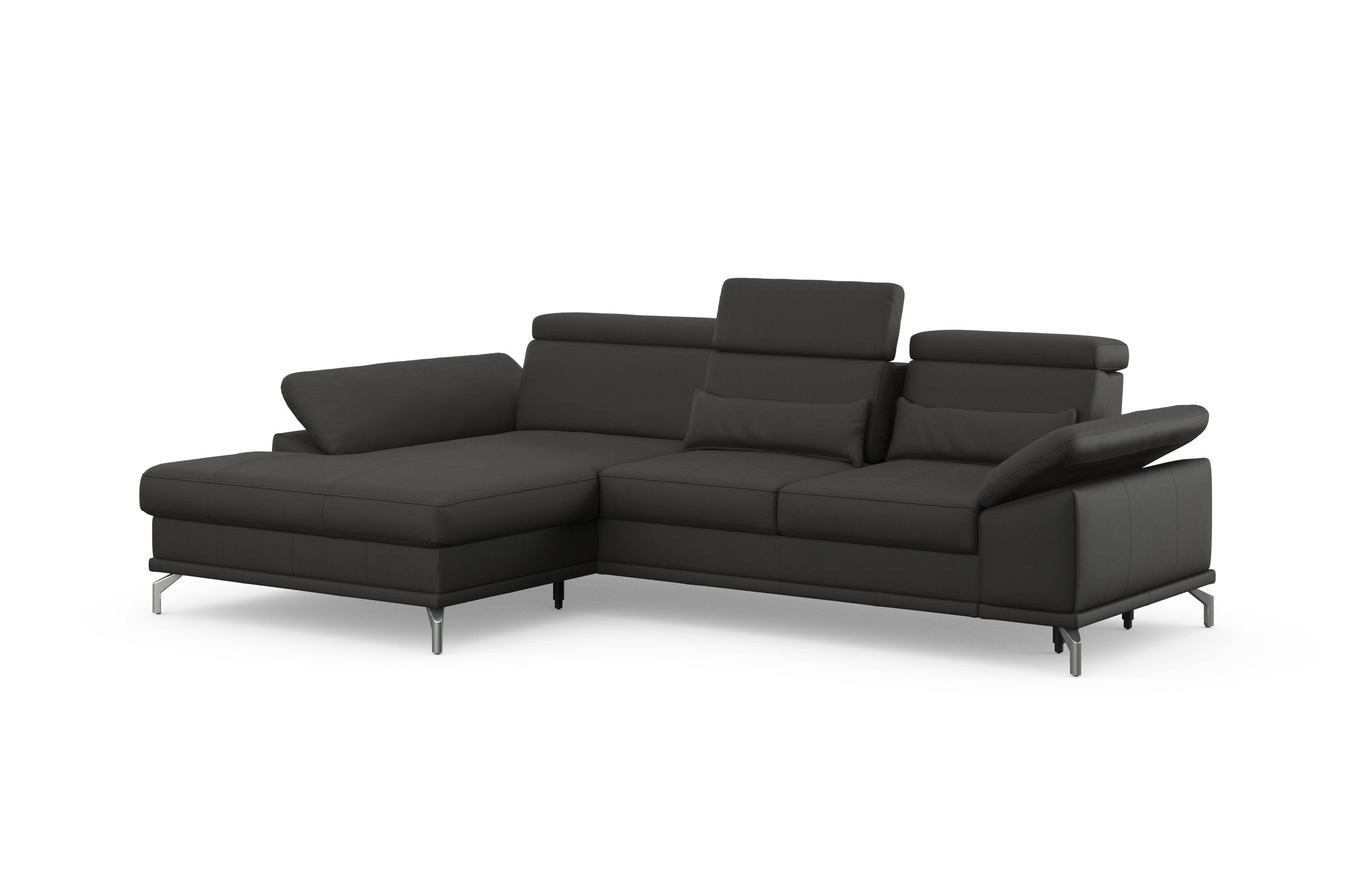 sit&more Hoekbank Cabrio L-vorm, met zitdiepteverstelling, arm- en hoofdsteunverstelling