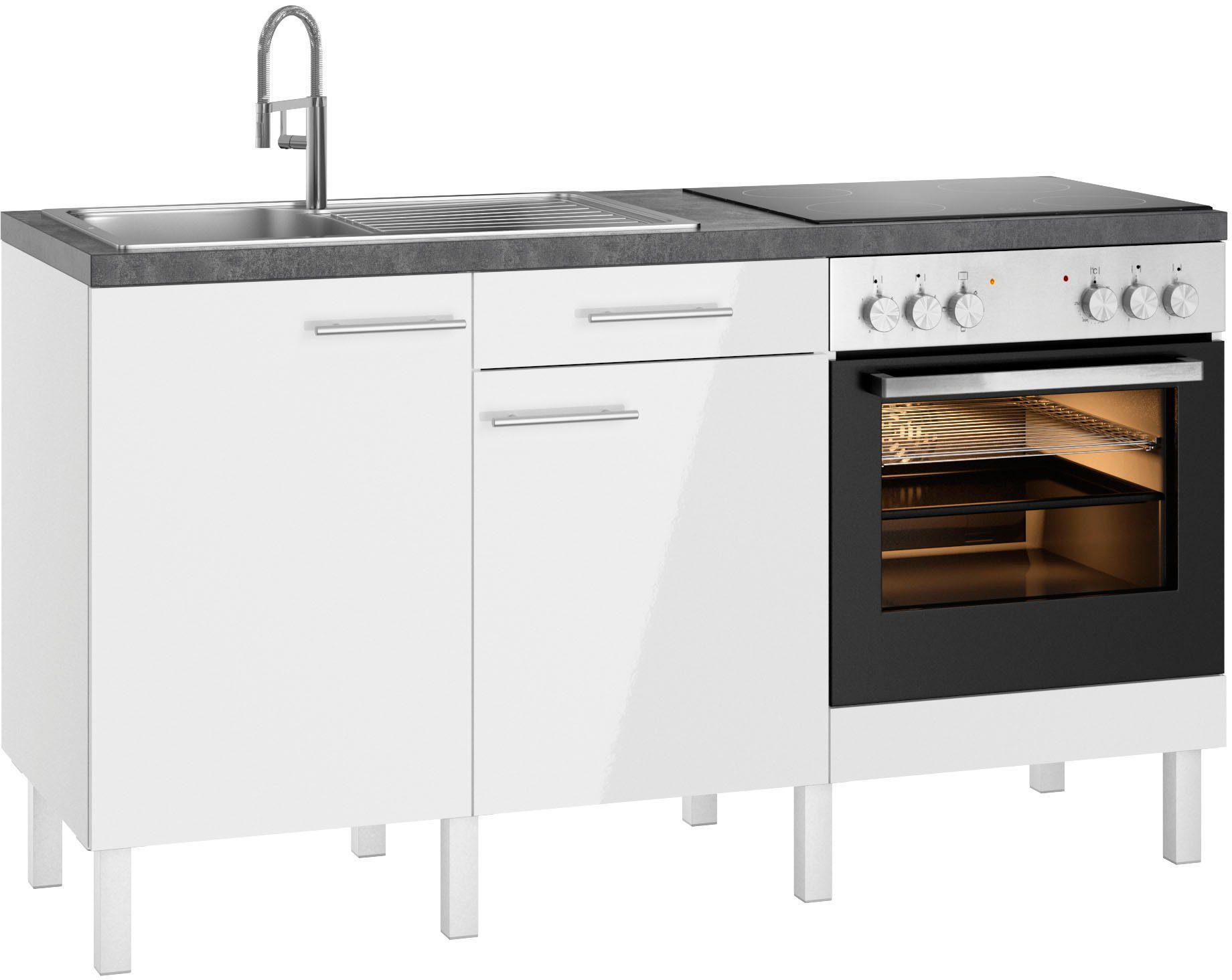 OPTIFIT Keuken Lilly Breedte 160 cm, optioneel met elektrische apparaten