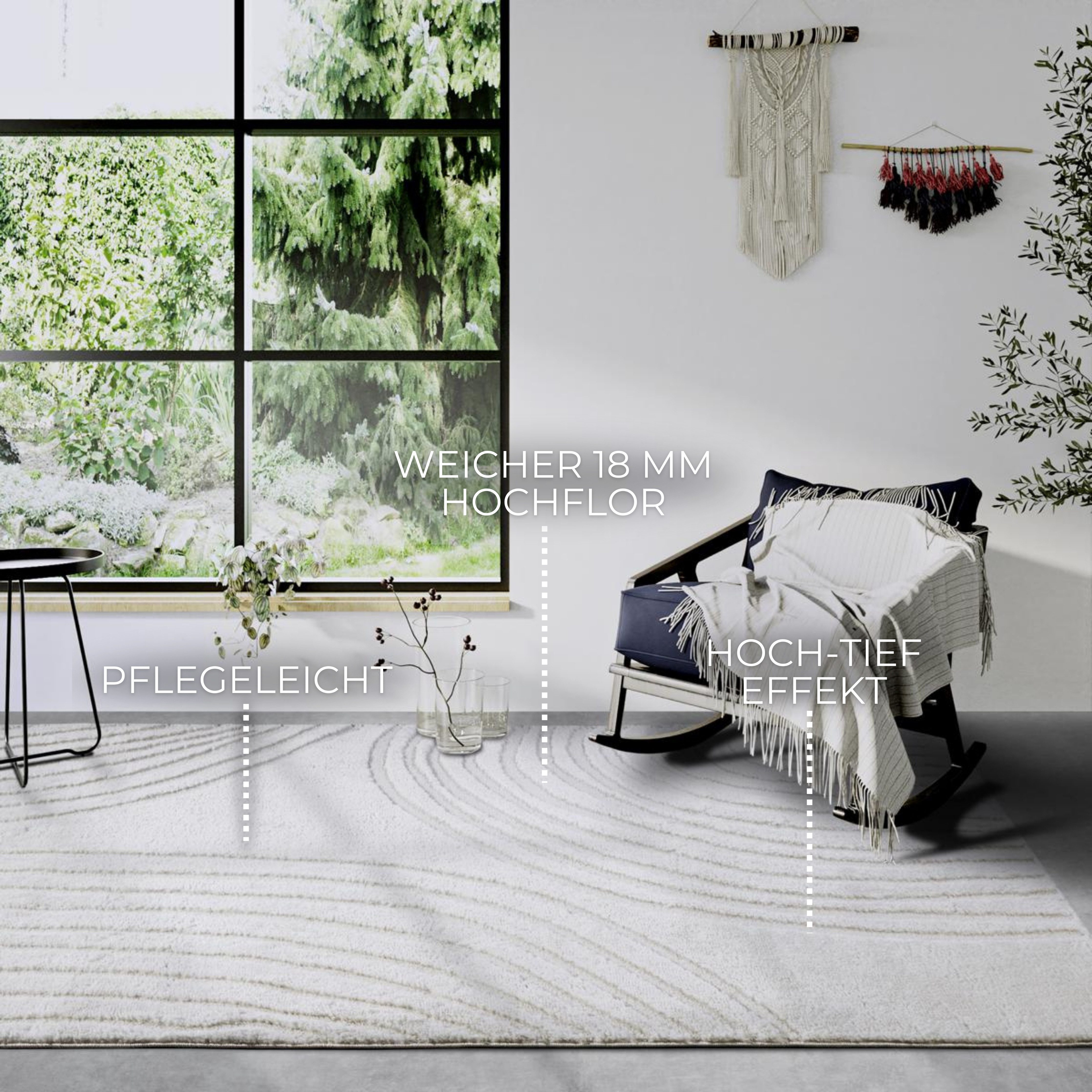 ELLE DECORATION Design-vloerkleed Pigment Hoogpolig, shaggy, loper, zacht, langpolig, modern, hoog-laag effect