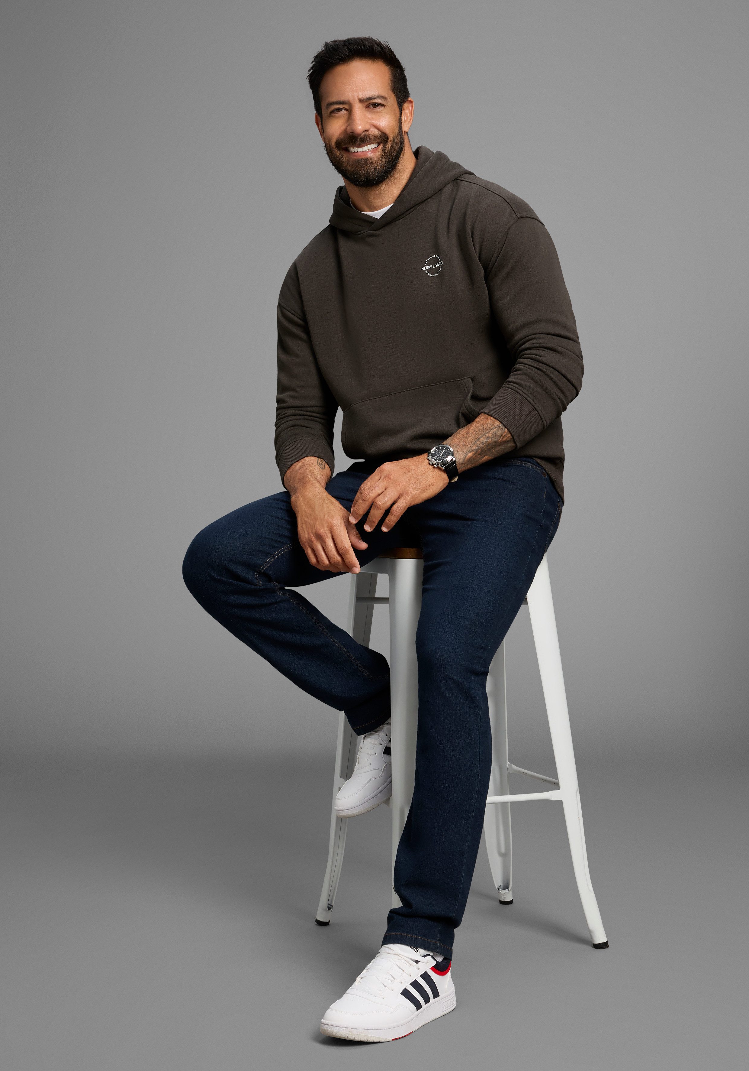 Arizona Jeans met elastische band Paul elastische tailleband, comfort-fit, rechte pijpsnit