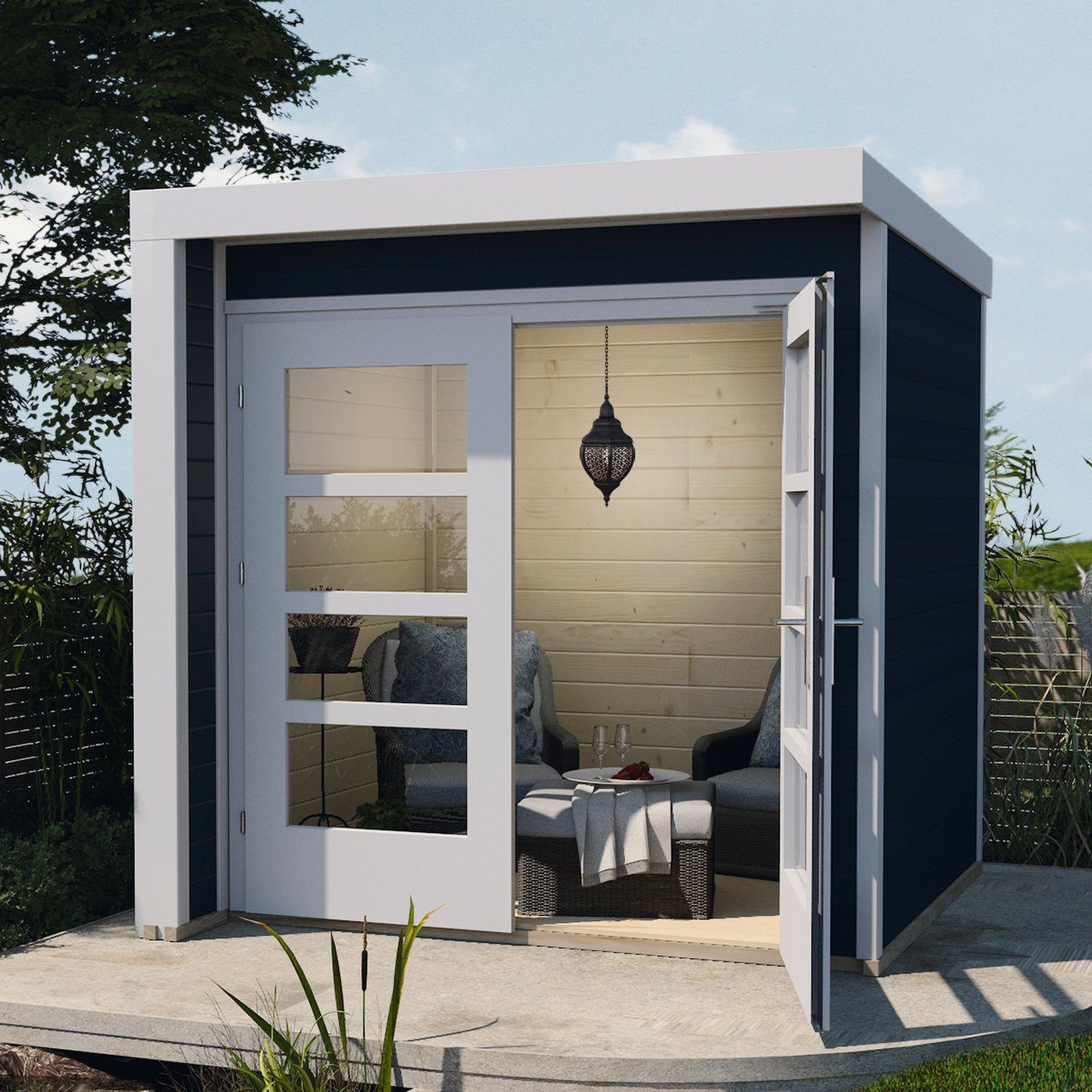 weka Tuinhuisje Design 262 houten tuinhuisjes grijs