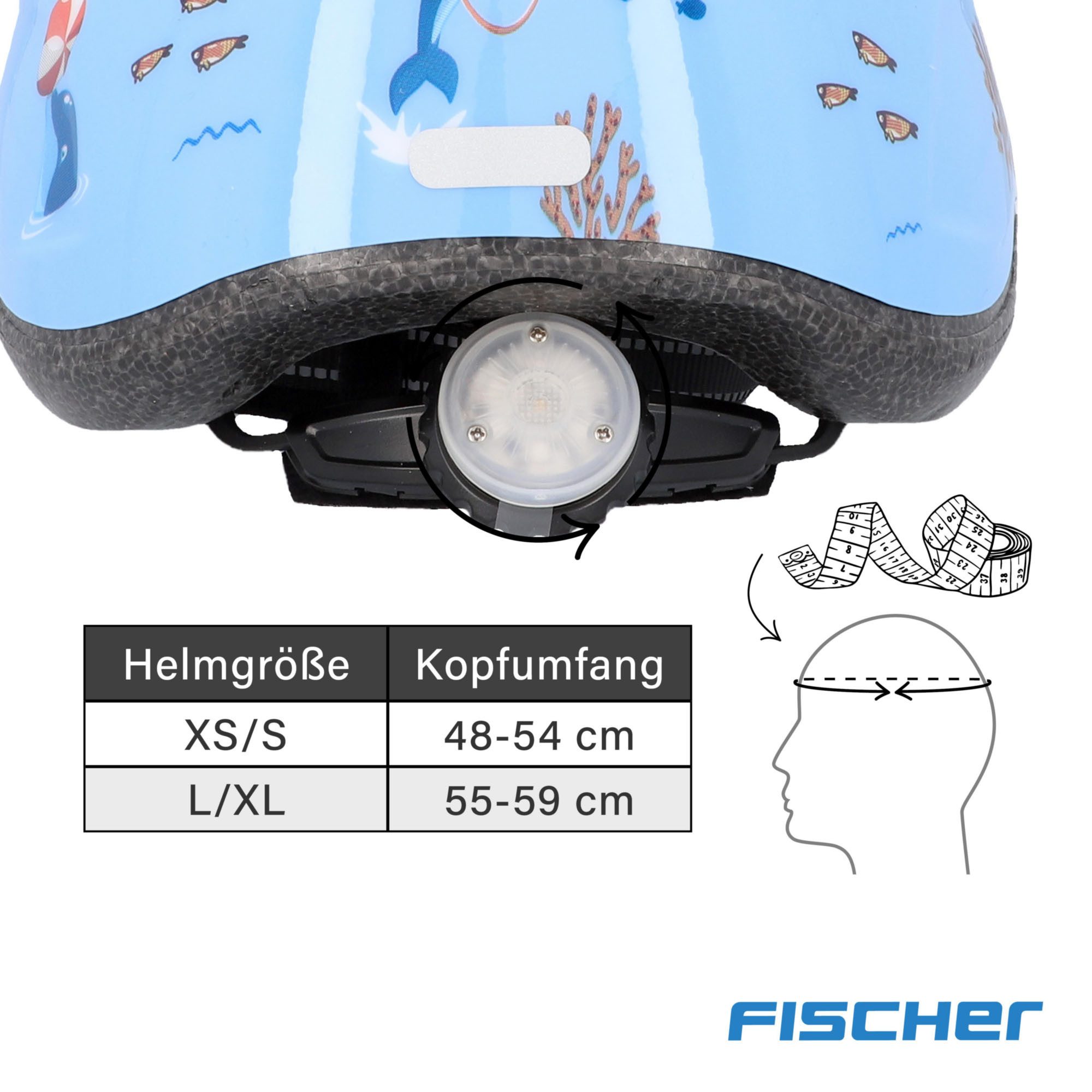 Fischer Kinderfietshelm Plus dolfijn XS/S