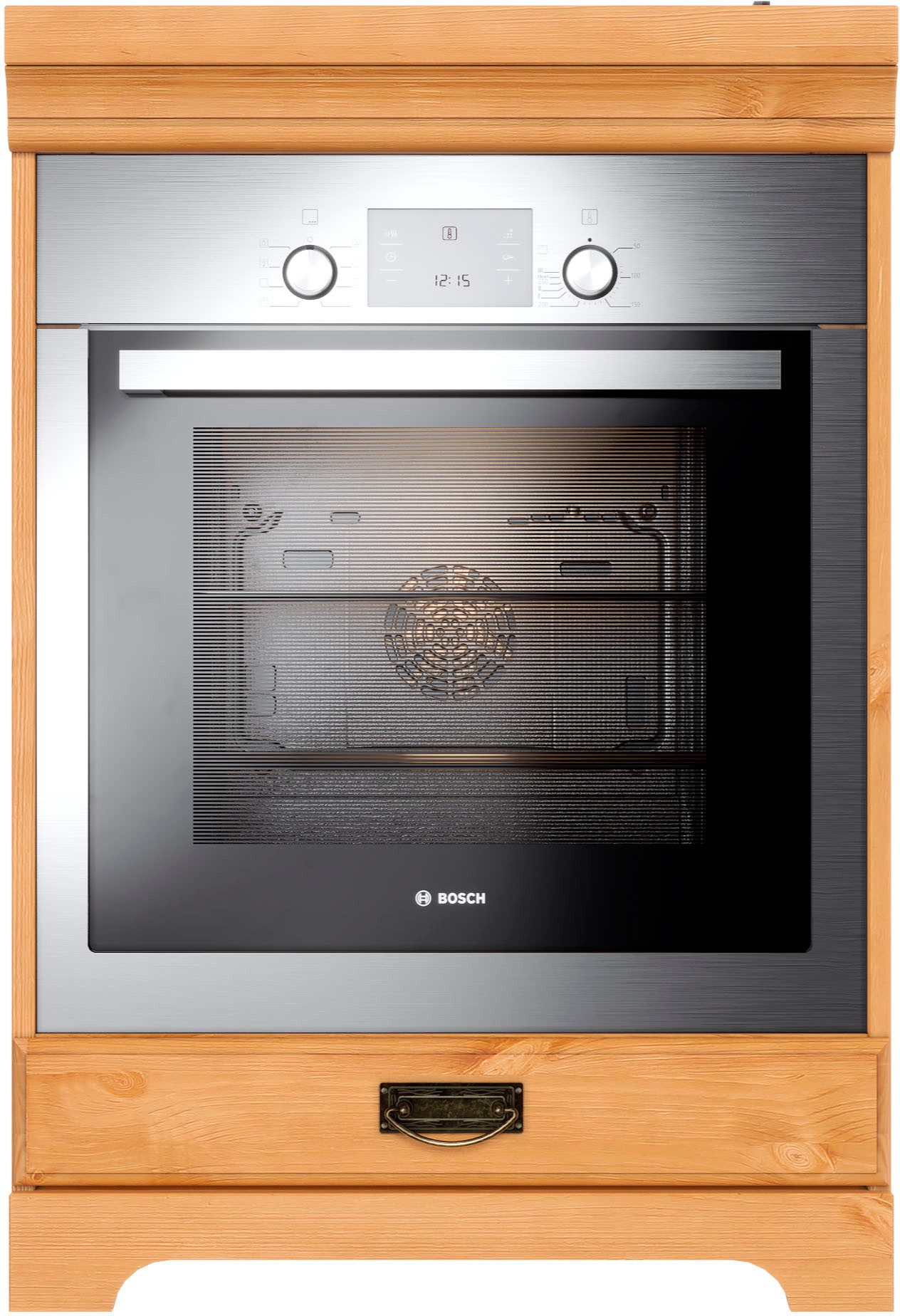 Home affaire Ombouwkast voor oven Rügen Breedte 60 cm, massief grenen, nismaat fornuis B/D/H 56,7/54,2/60,5 cm