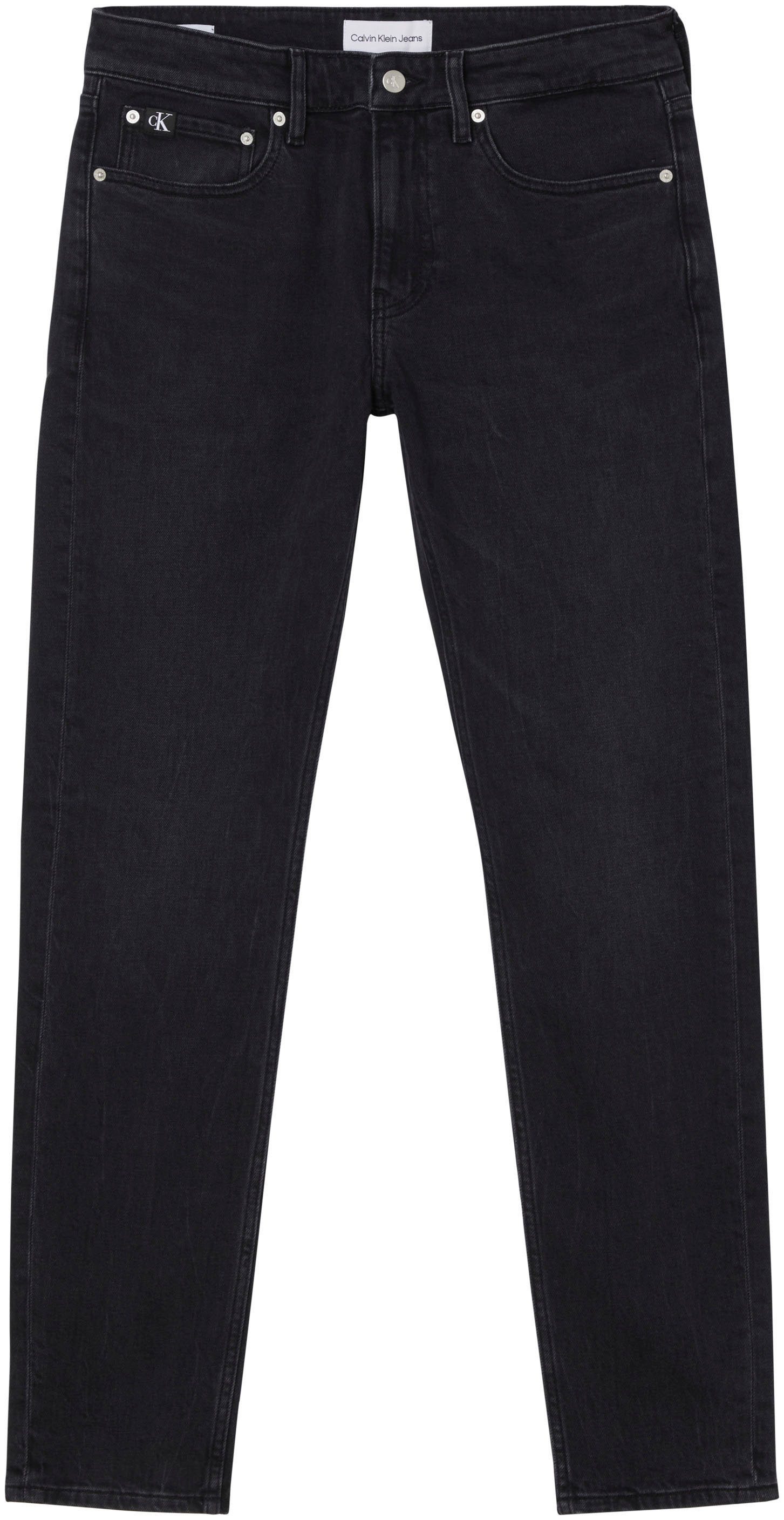 Calvin Klein Slim fit jeans SLIM TAPER Muntzakje, logo borduursel