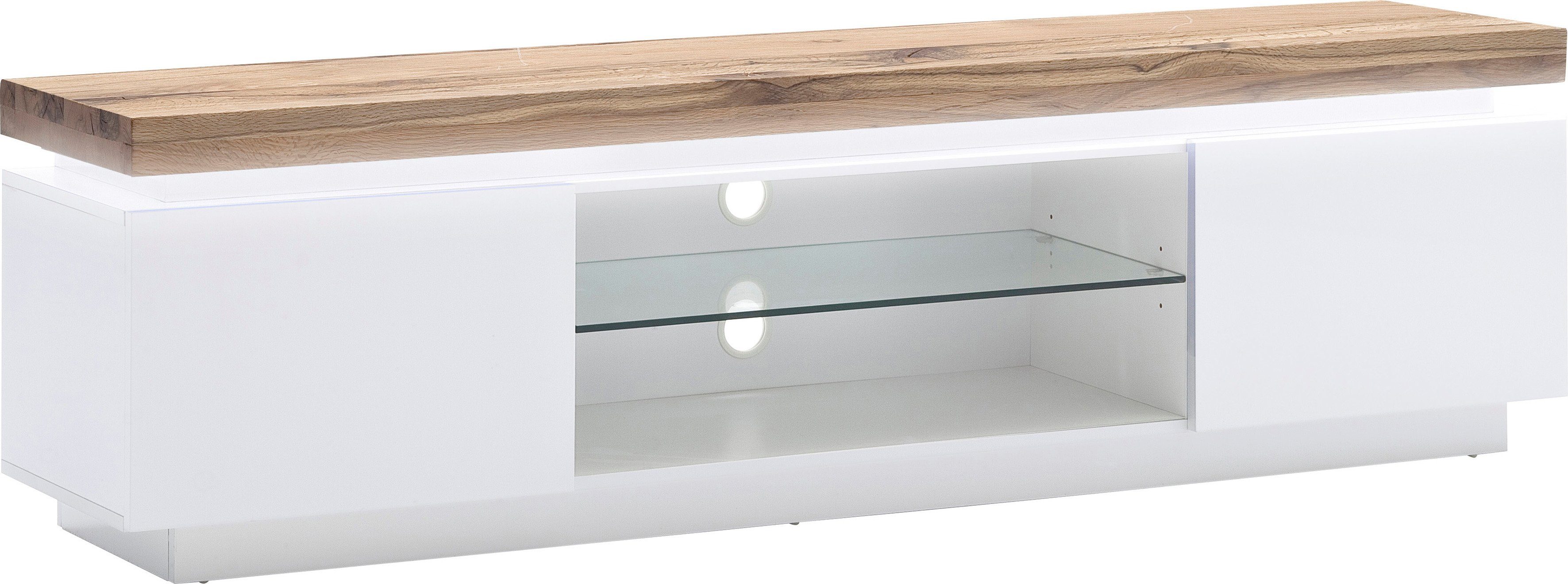 MCA furniture Tv-meubel Romina met ledverlichting wit dimbaar, incl. afstandsbediening lowboards wit
