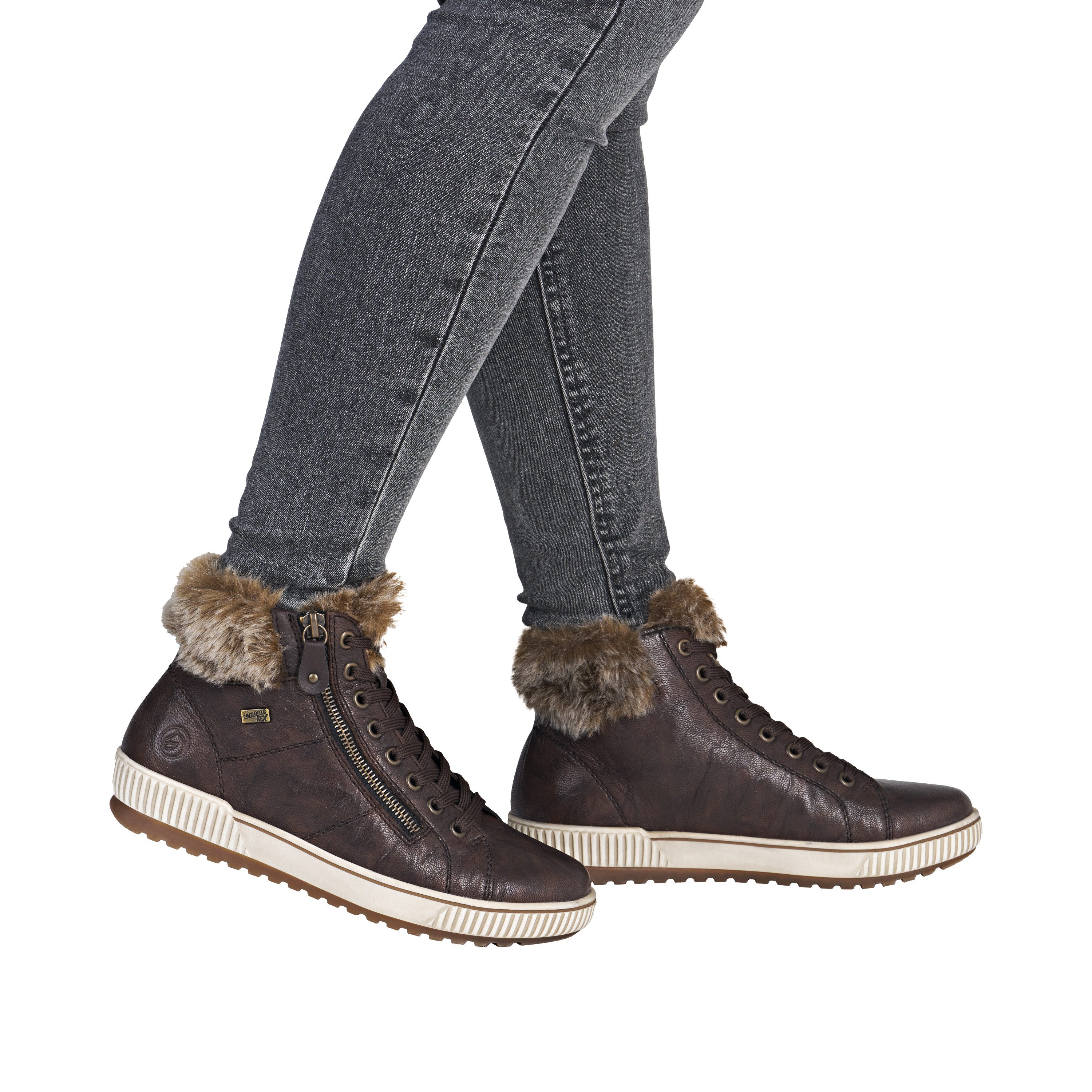 Remonte Winterlaarzen , plateau, outdoorschoen veterschoenen met waterafstotende tex-membraan