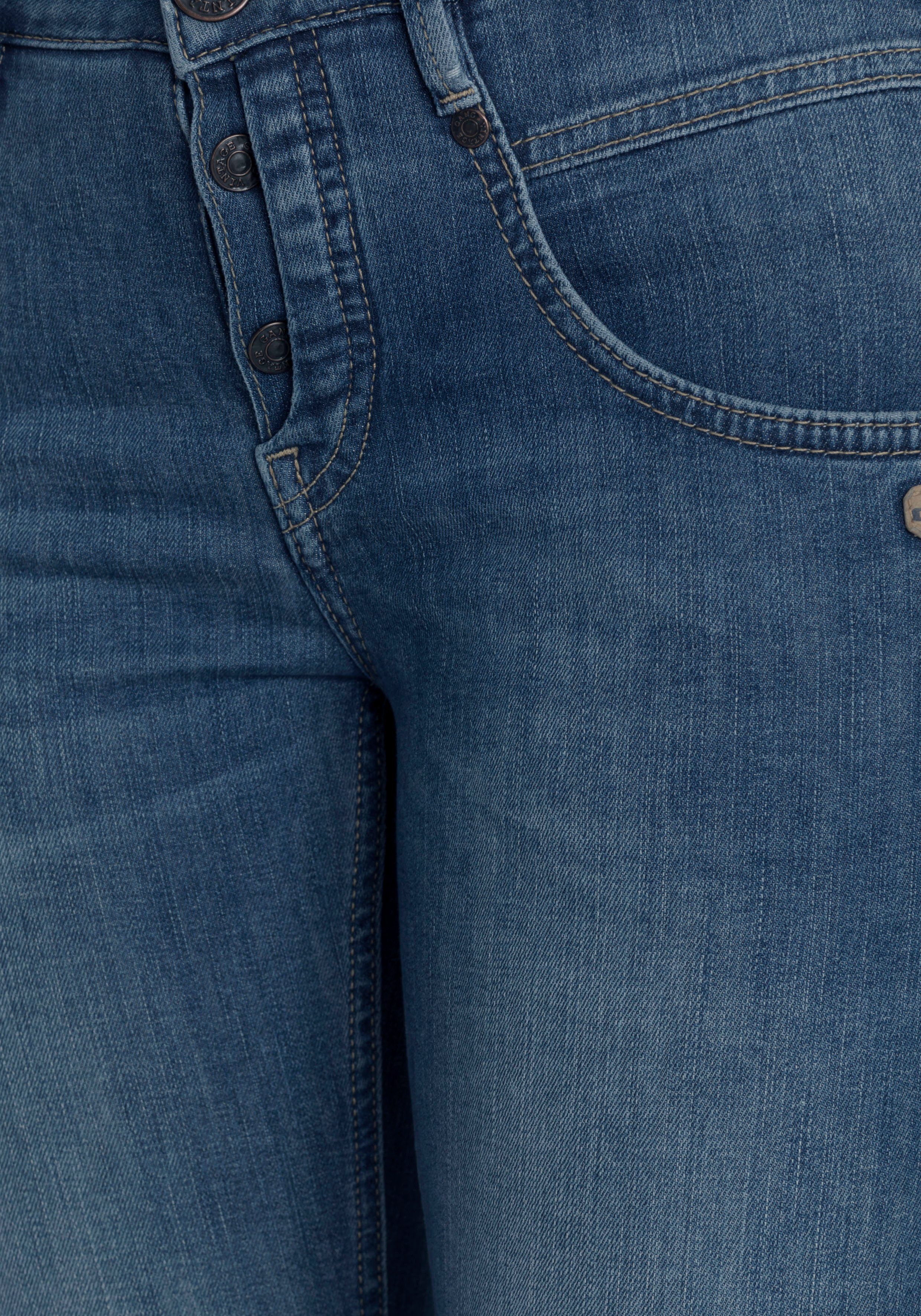 GANG Skinny fit jeans 94Medina met stijlvolle, half open knoopsluiting
