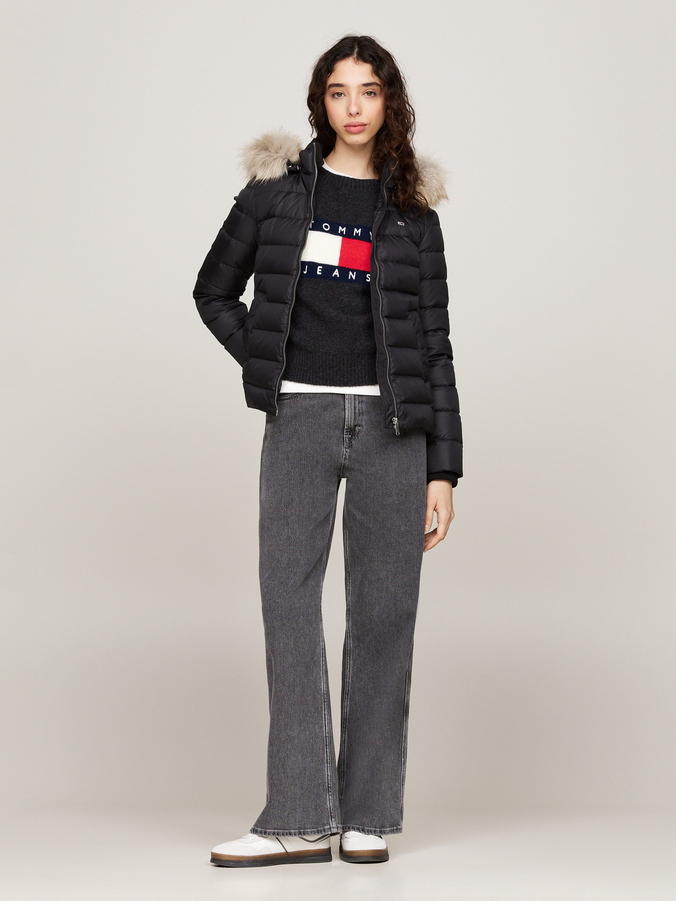 Tommy Jeans Curve Gewatteerde jas TJW BASIC HOODED DOWN JACKET EXT