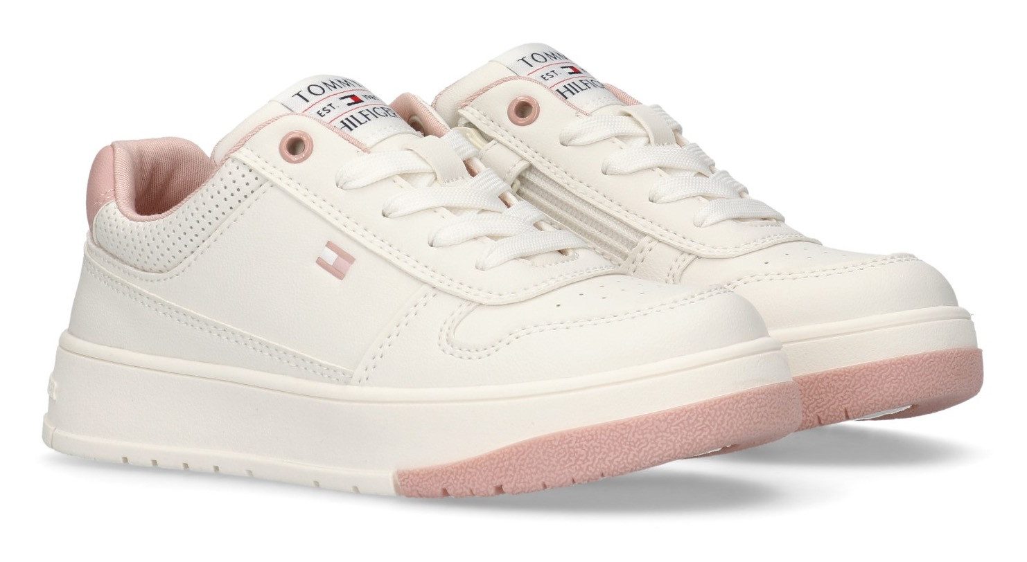 Tommy Hilfiger Sneakers , retro sneaker, basket sneaker, veterschoen met gekleurde zool