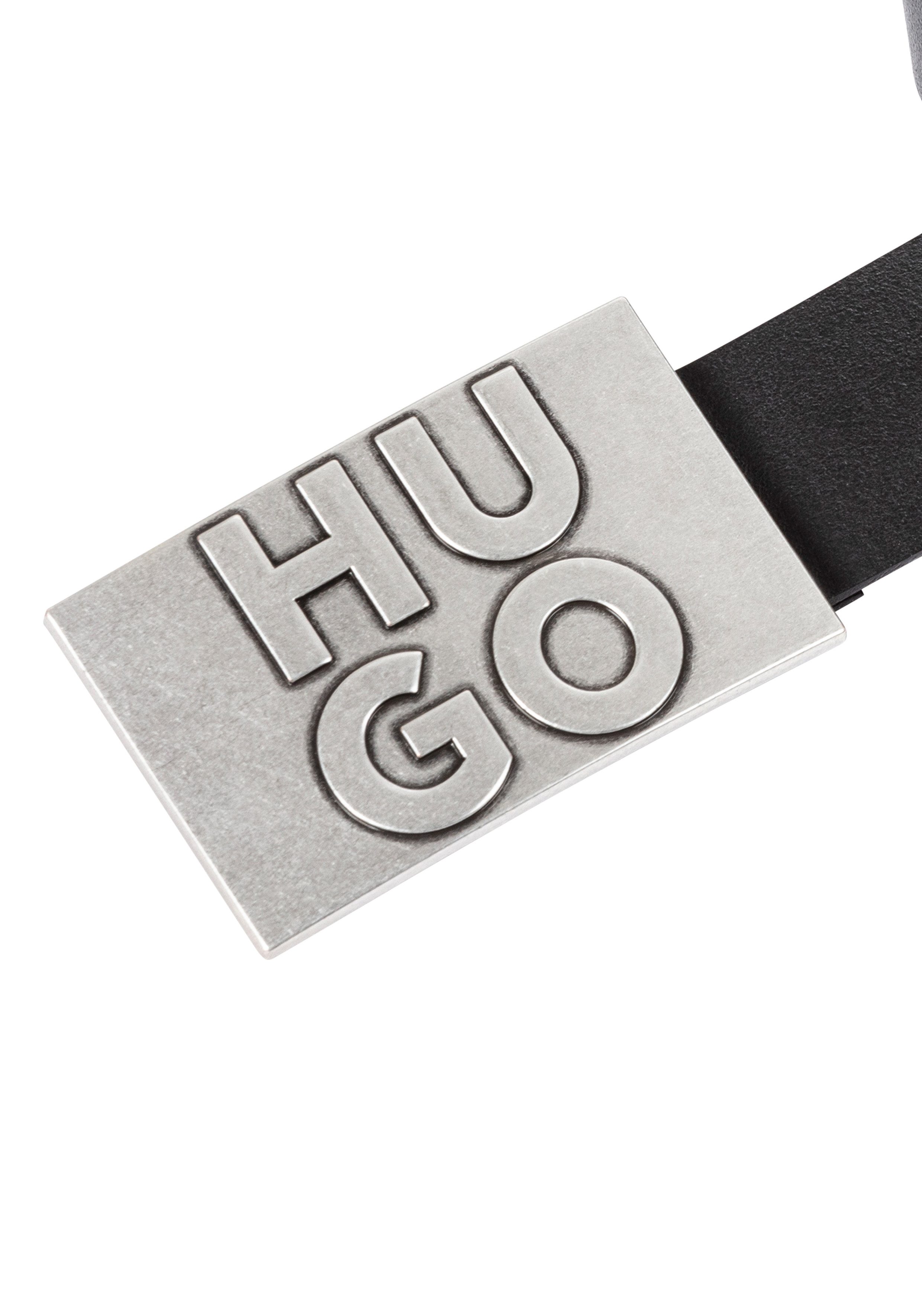 HUGO Leren riem Gunter_Sz35 Met merkembleem van HUGO