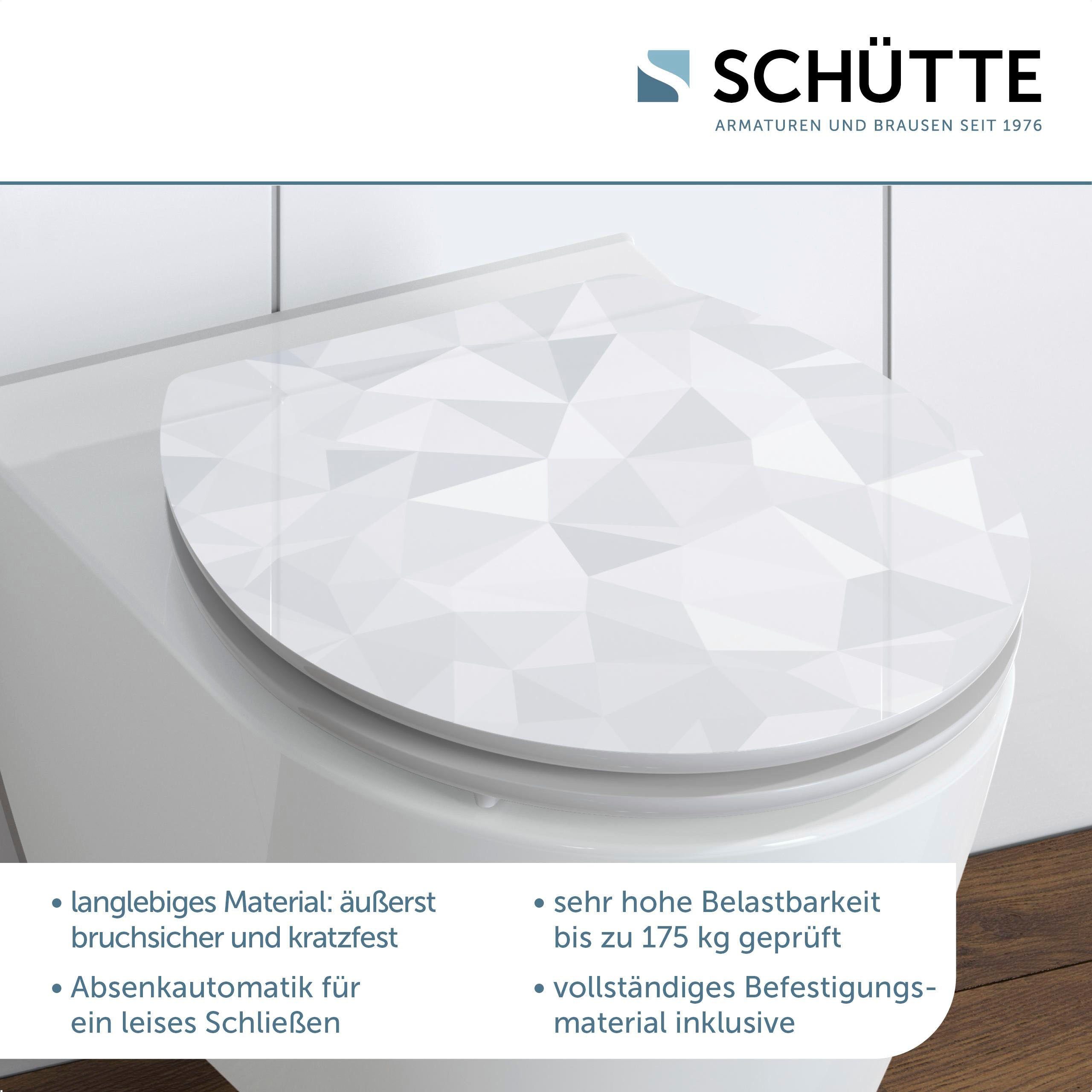 Schütte Toiletzitting Diamond High gloss met houten mdf-kern, met softclosemechanisme