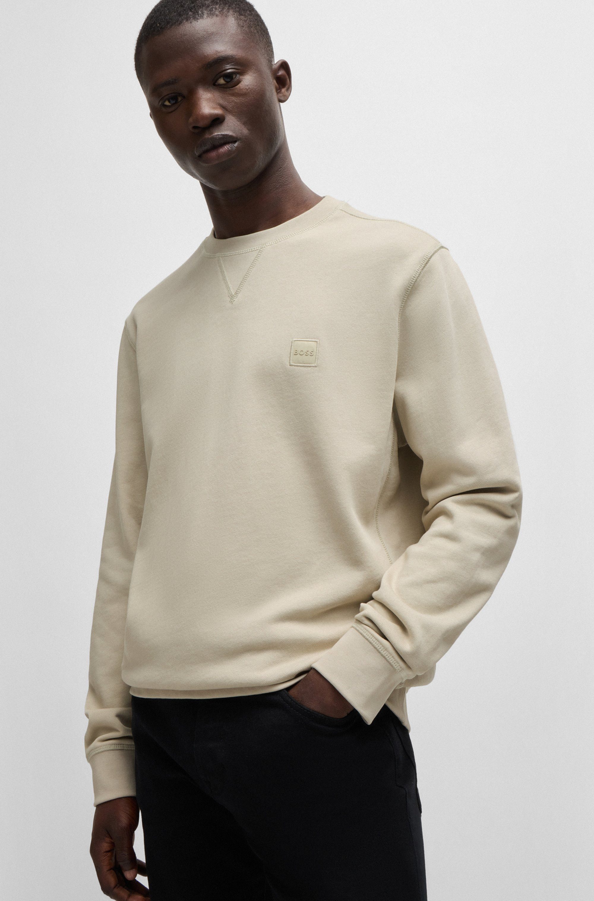 Boss Orange Sweatshirt Westart met boss logo-patch