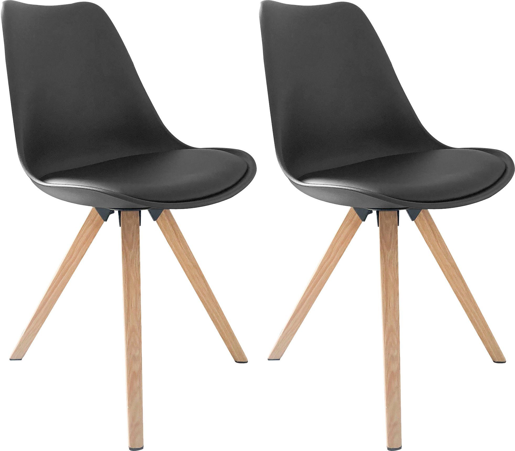 byLIVING 2 stoelen Kira (Zwart-eiken)