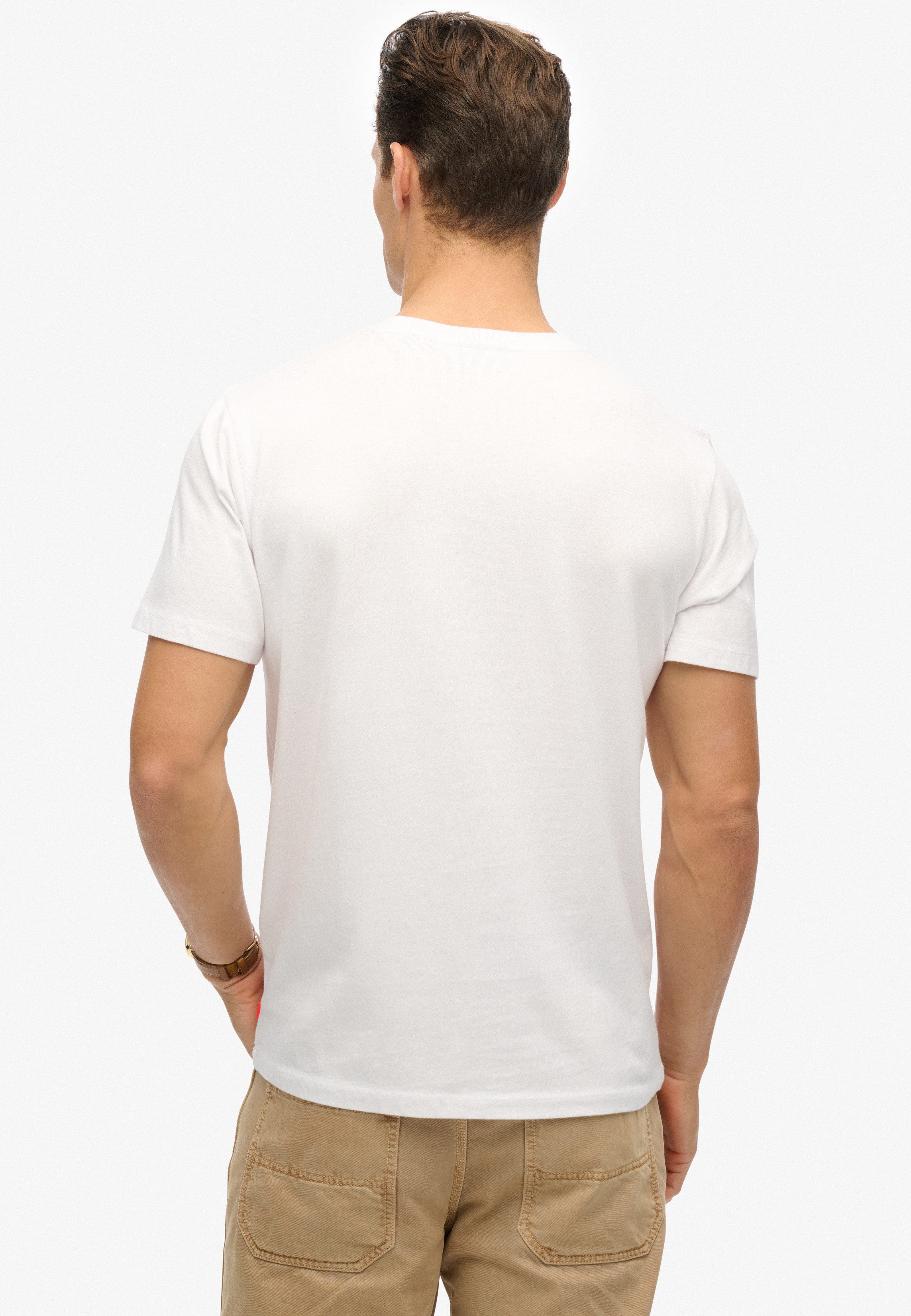 Superdry Shirt met ronde hals MICRO LOGO T SHIRT
