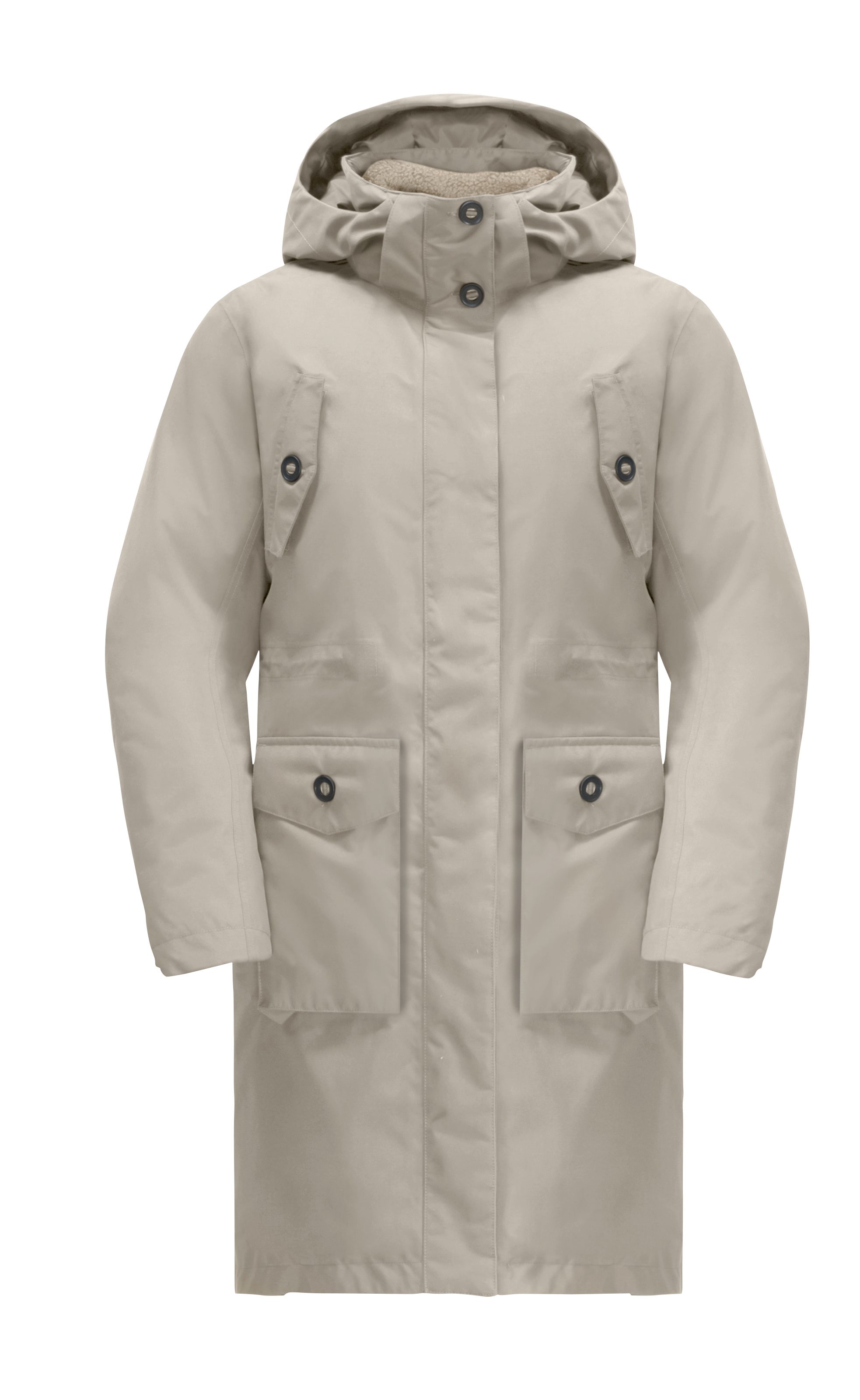 Jack Wolfskin Functionele 3-in-1-jas EISWALD 3IN1 PARKA W met sherpa fleece binnenjas en afneembare capuchon