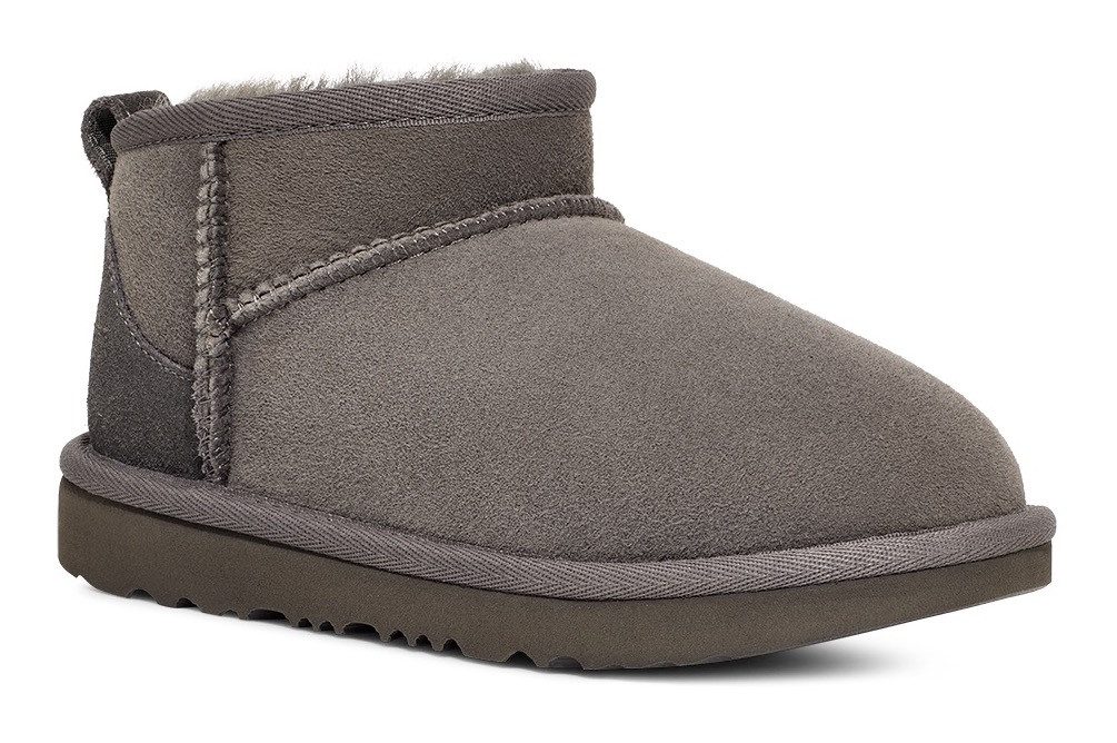 UGG Winterlaarzen Classic Ultra Mini instaplaars, winterlaars, boots met lamsvachtvoering meisjes winterlaarzen maat 1 (32,5) grijs