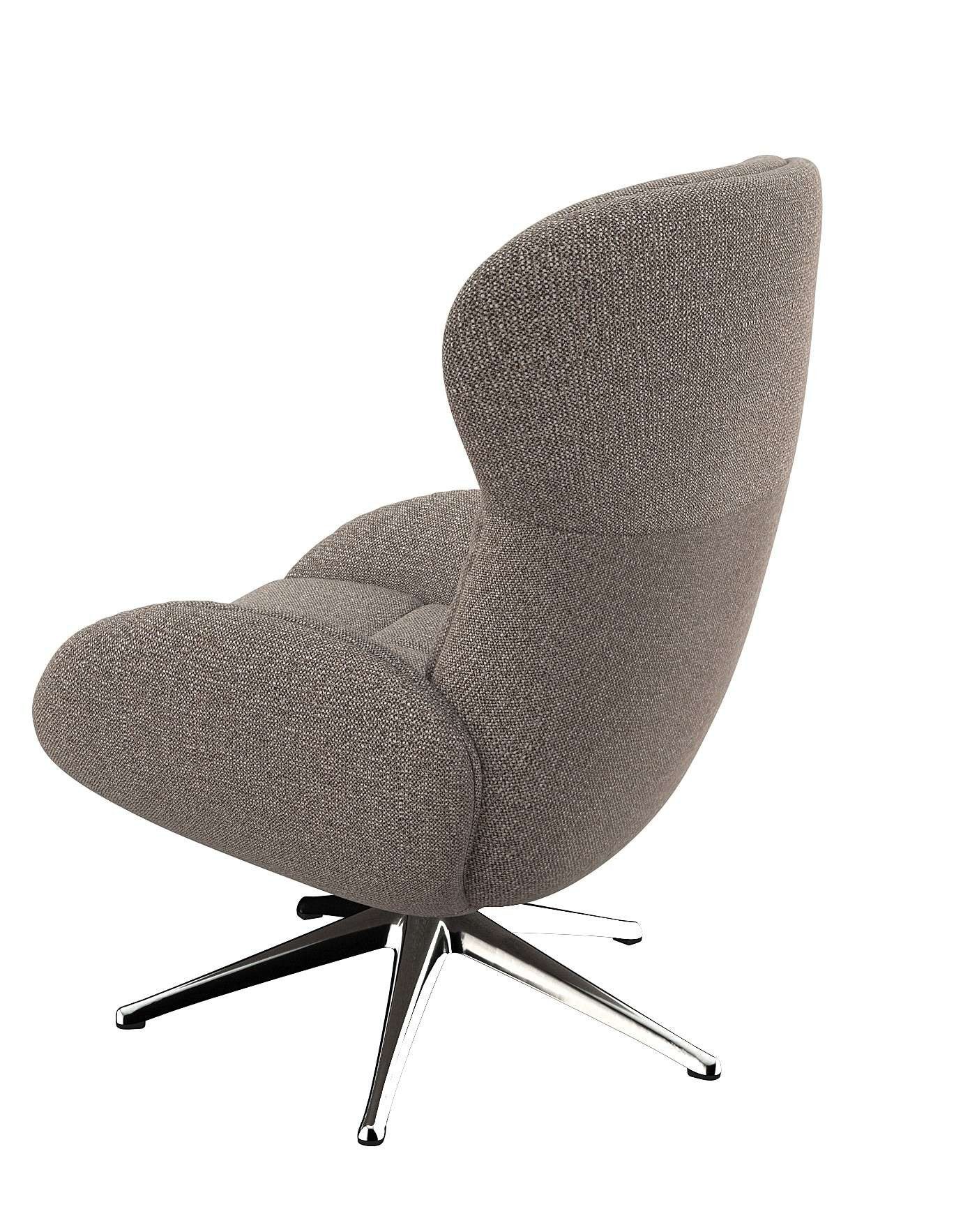 FLEXLUX Relaxfauteuil Haze, TV-stoel, fauteuil, stoffeerstoel Rugdeelverstelling, draaibaar, voet van aluminium