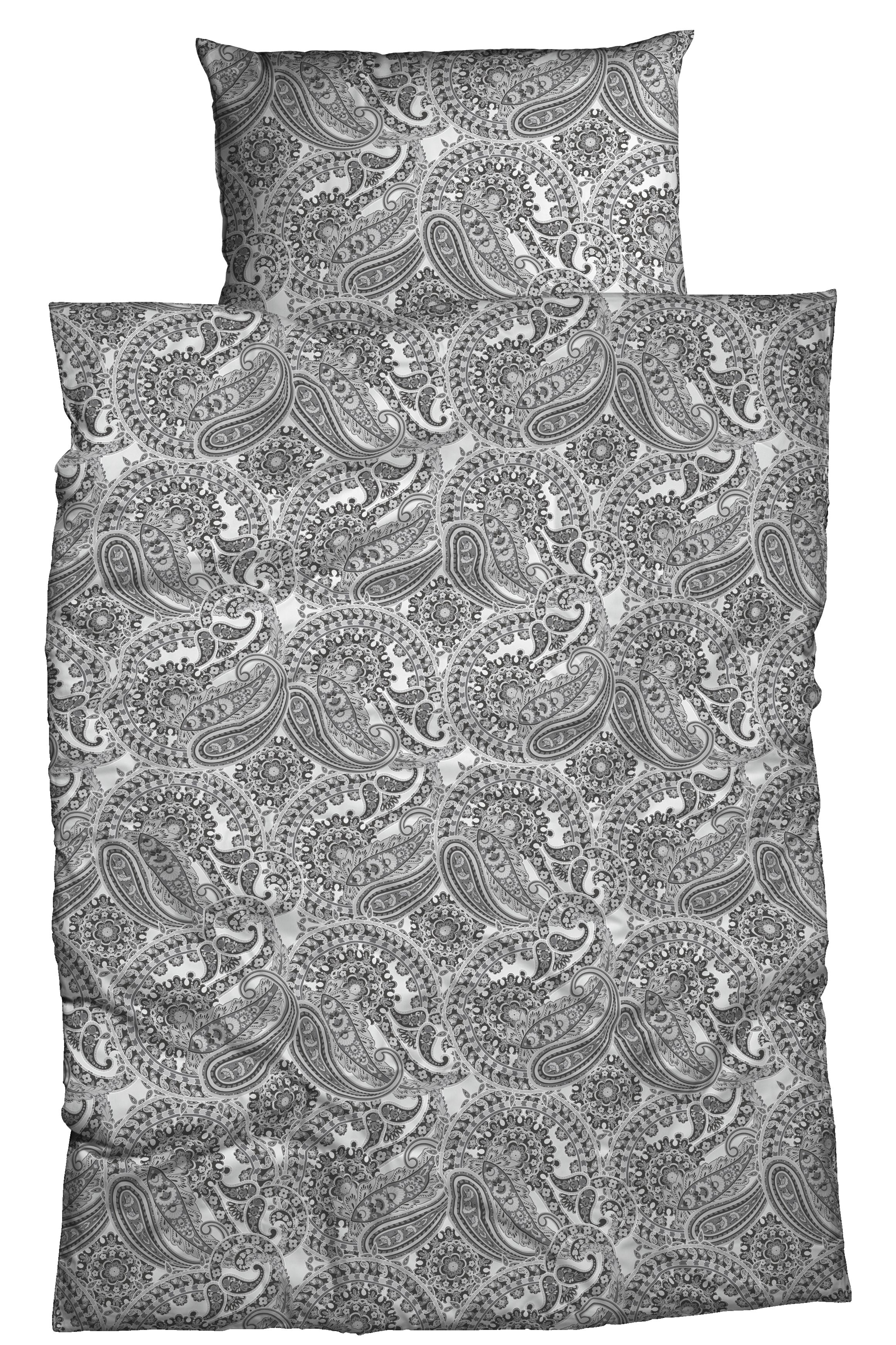CASATEX Beddengoed Luana Paisley ontwerp, modern en mooie kleuren (2-delig) dekbedovertrekken grijs