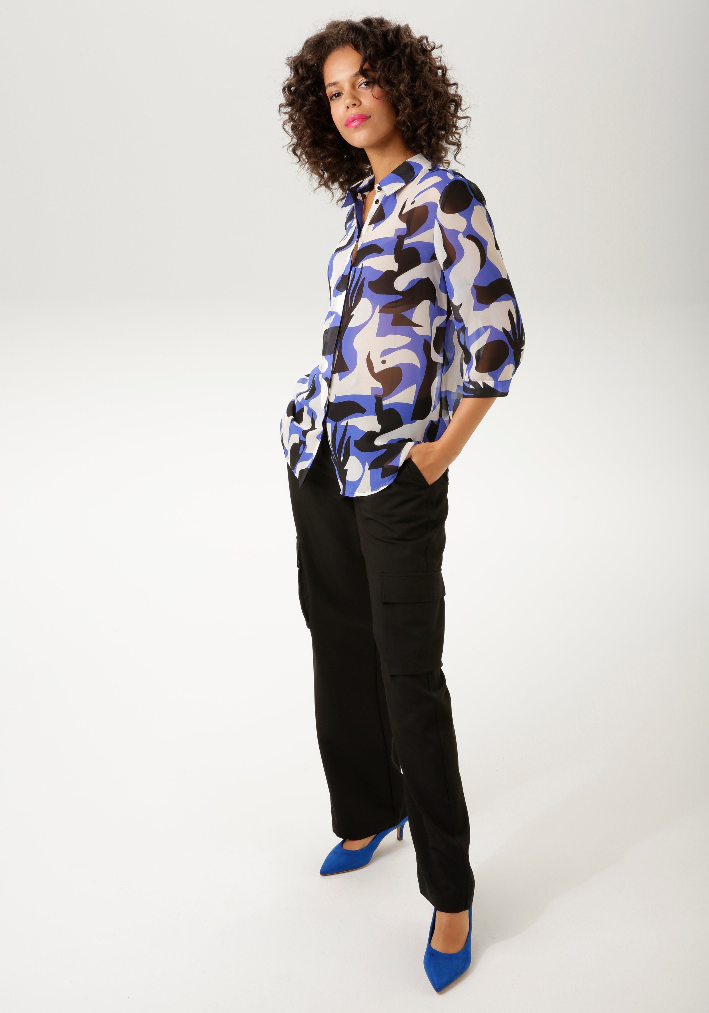 Aniston CASUAL Overhemdblouse met krachtige grafische print