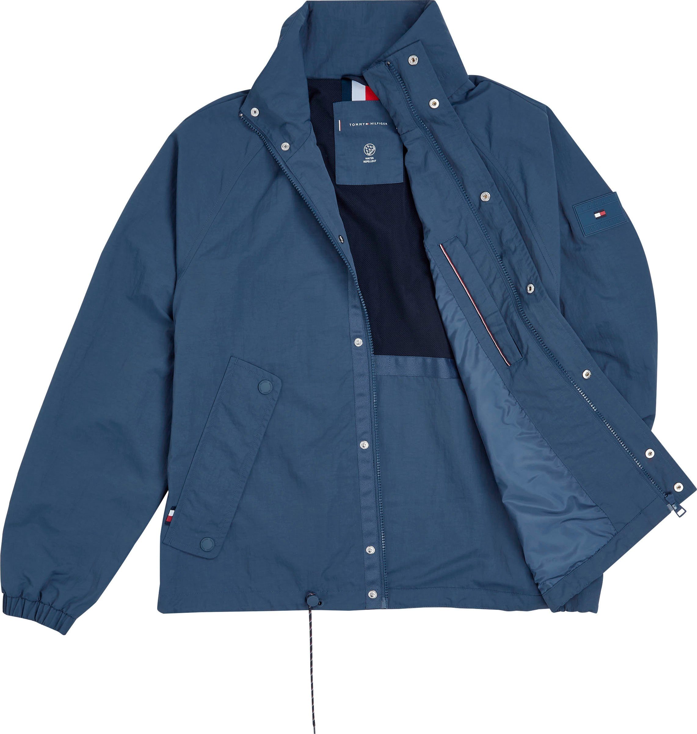 Tommy Hilfiger Blouson REGATTA JACKET waterafstotend, hoog gesloten, met opbergbare capuchon