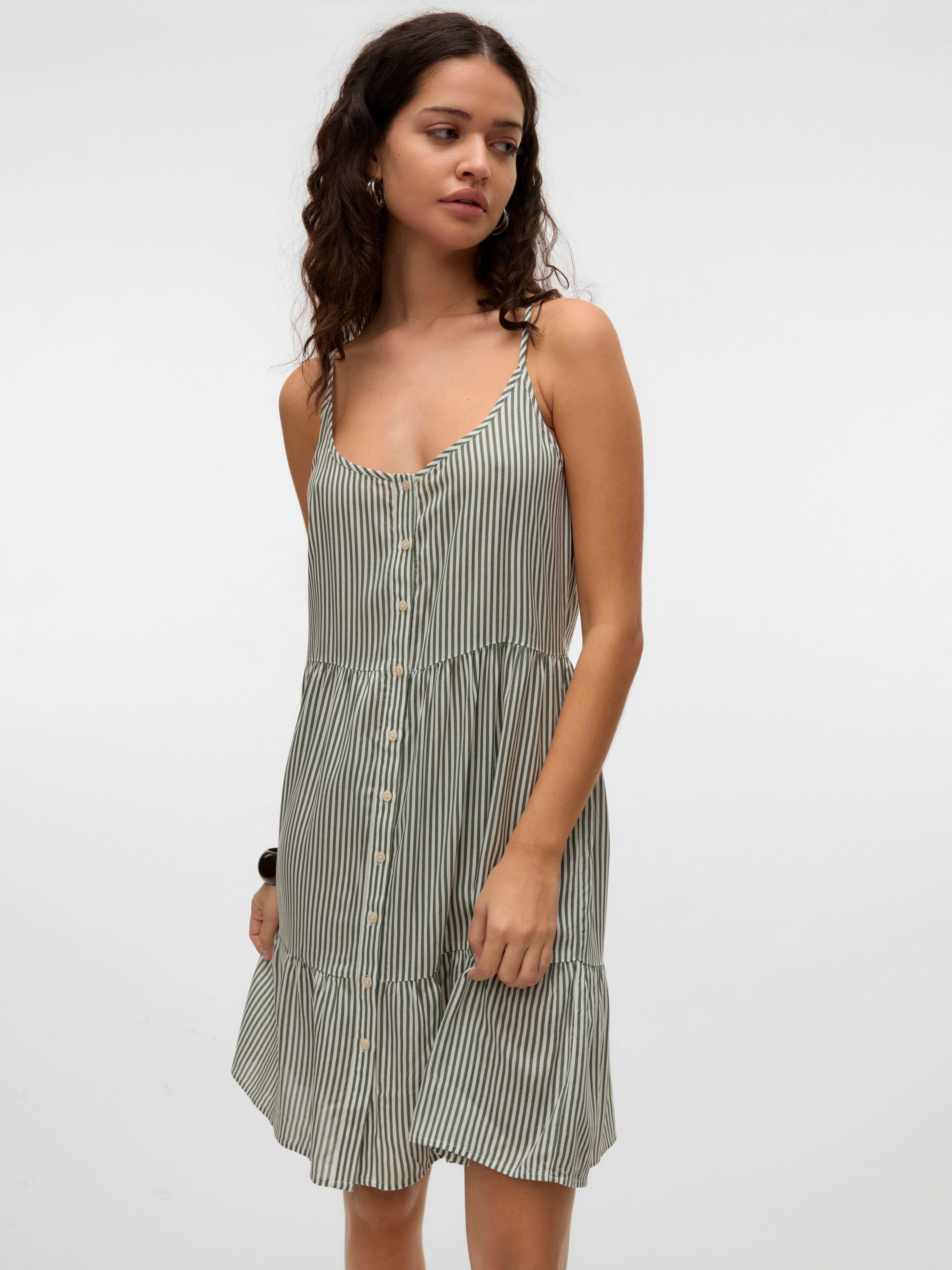 Vero Moda Jurk met bandjes VMBUMPY SHORT SINGLET DRESS WVN GA NOOS